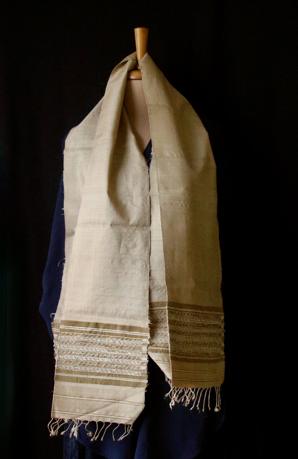 Golden Muga Silk Scarf  / Handwoven from Assam
