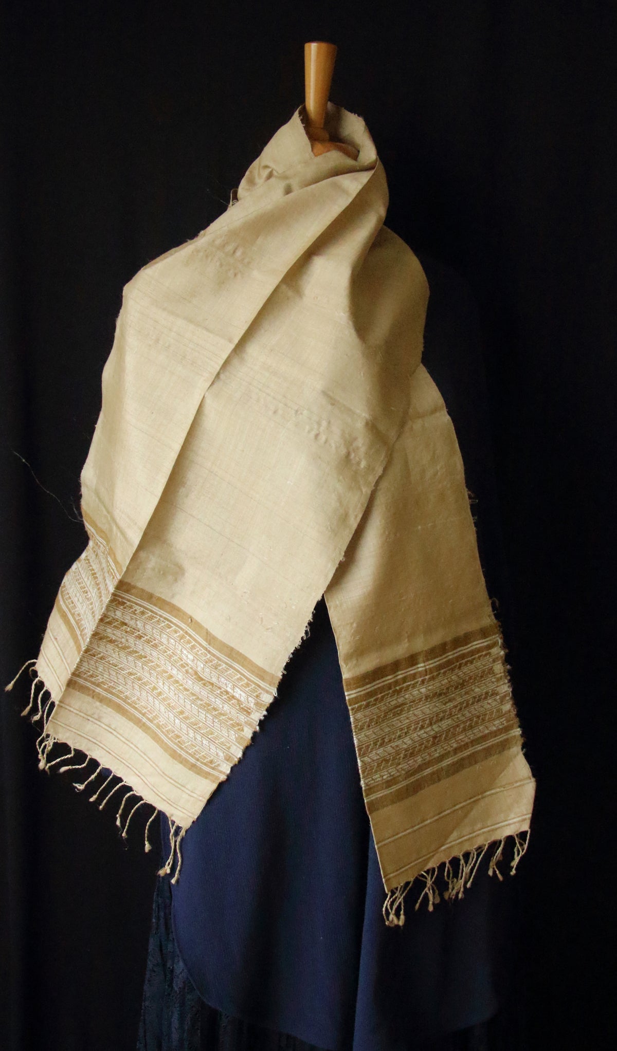Golden Muga Silk Scarf  / Handwoven from Assam