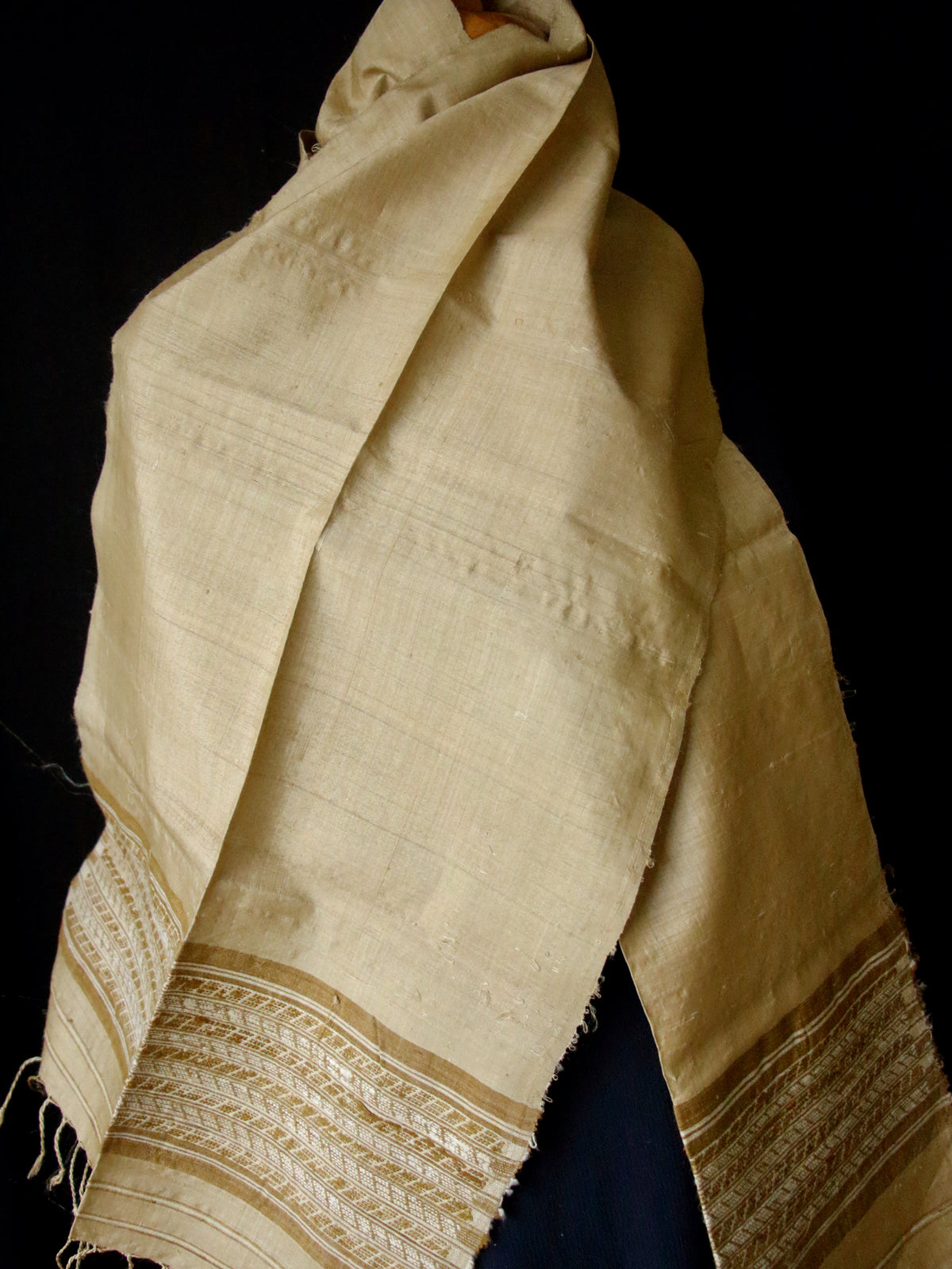 Golden Muga Silk Scarf  / Handwoven from Assam