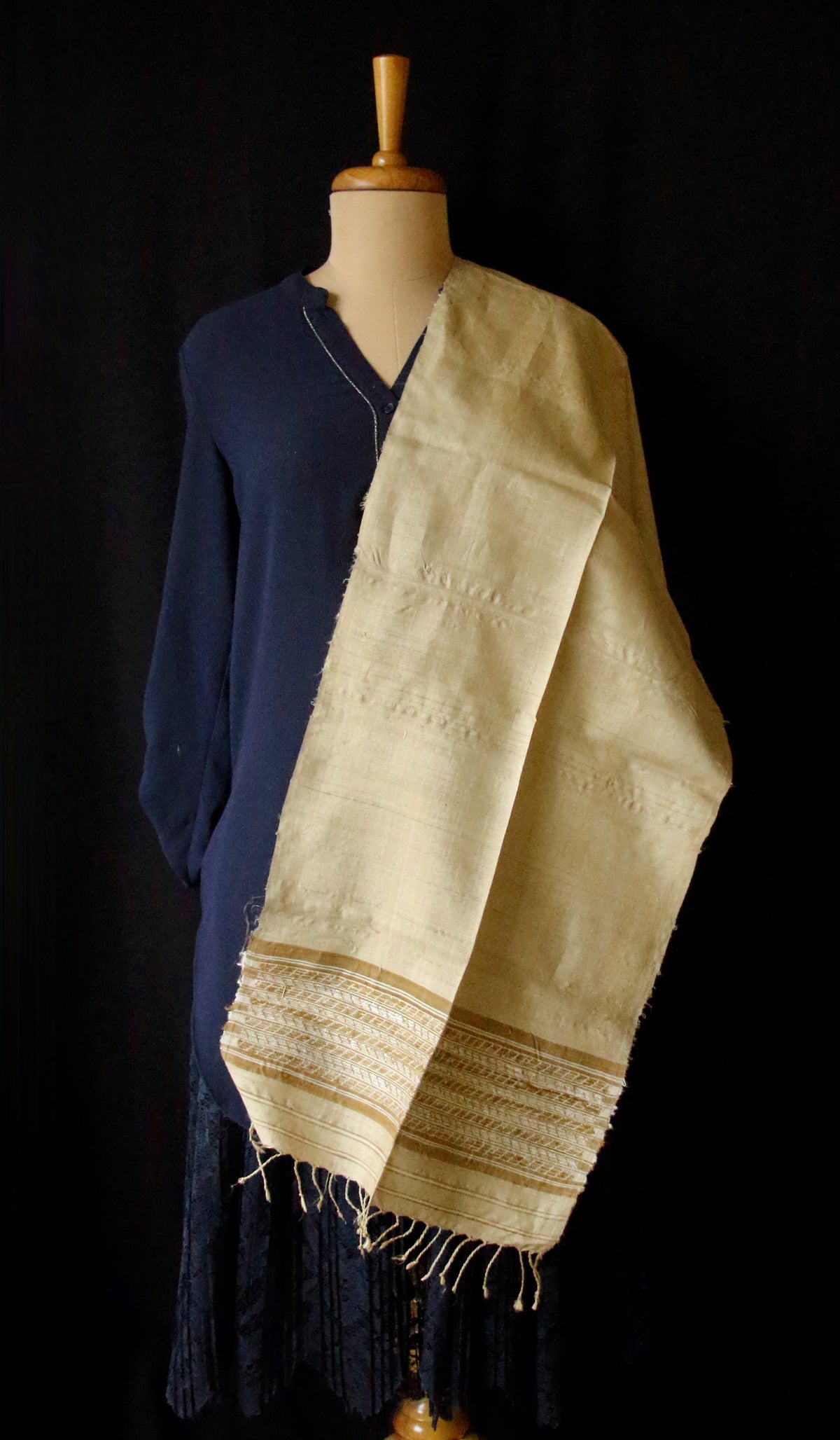 Golden Muga Silk Scarf  / Handwoven from Assam