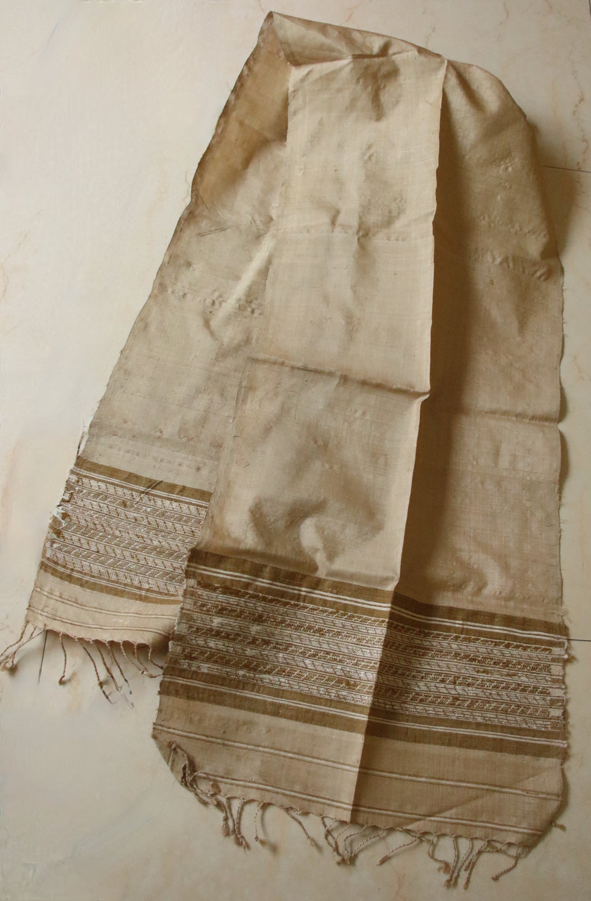 Golden Muga Silk Scarf  / Handwoven from Assam