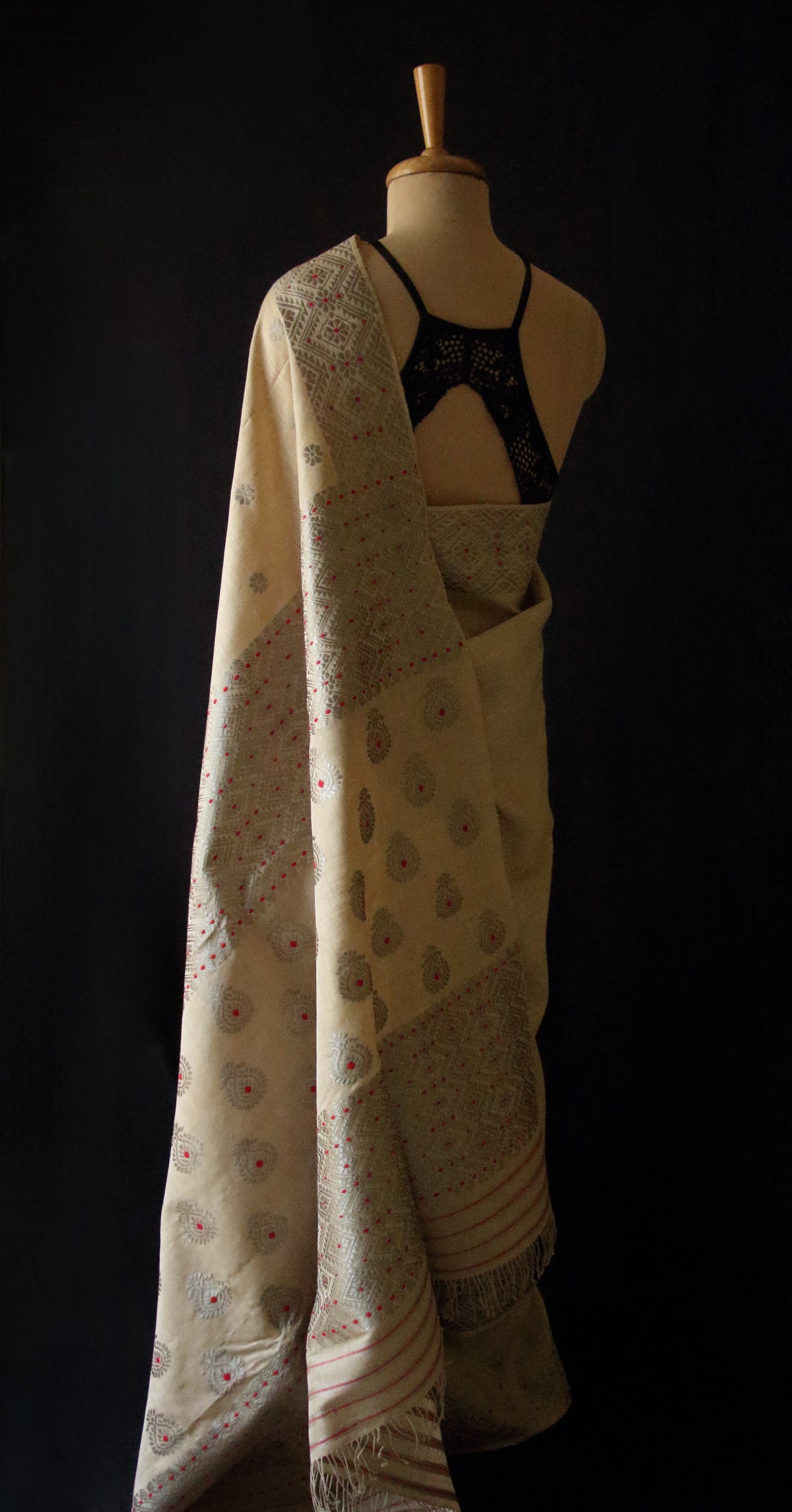 Eri Silk by Muga Silk Saree in Natural Brown colour from Assam