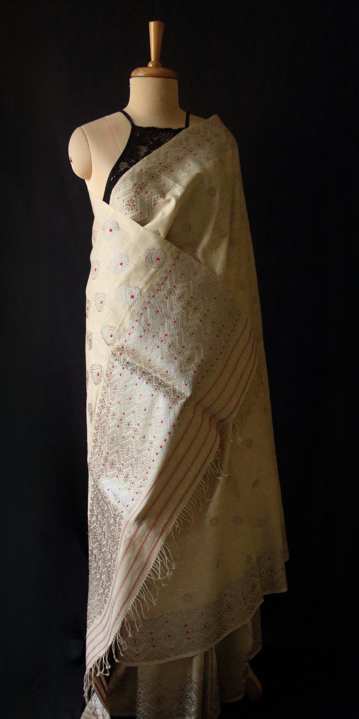 Eri Silk by Muga Silk Saree in Natural Brown colour from Assam