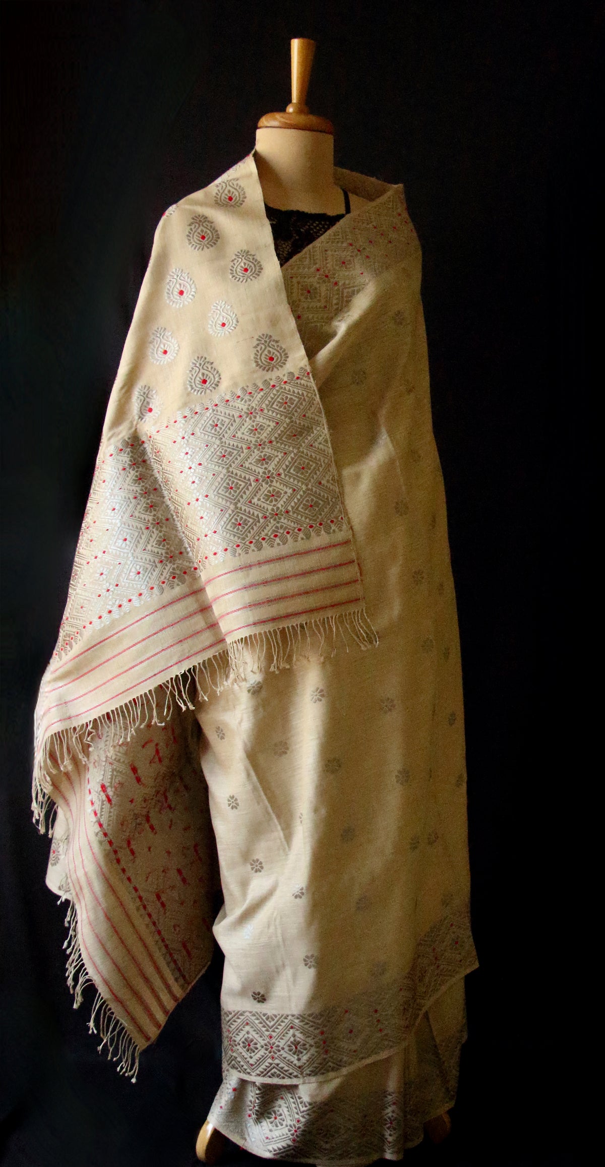 Eri Silk by Muga Silk Saree in Natural Brown colour from Assam