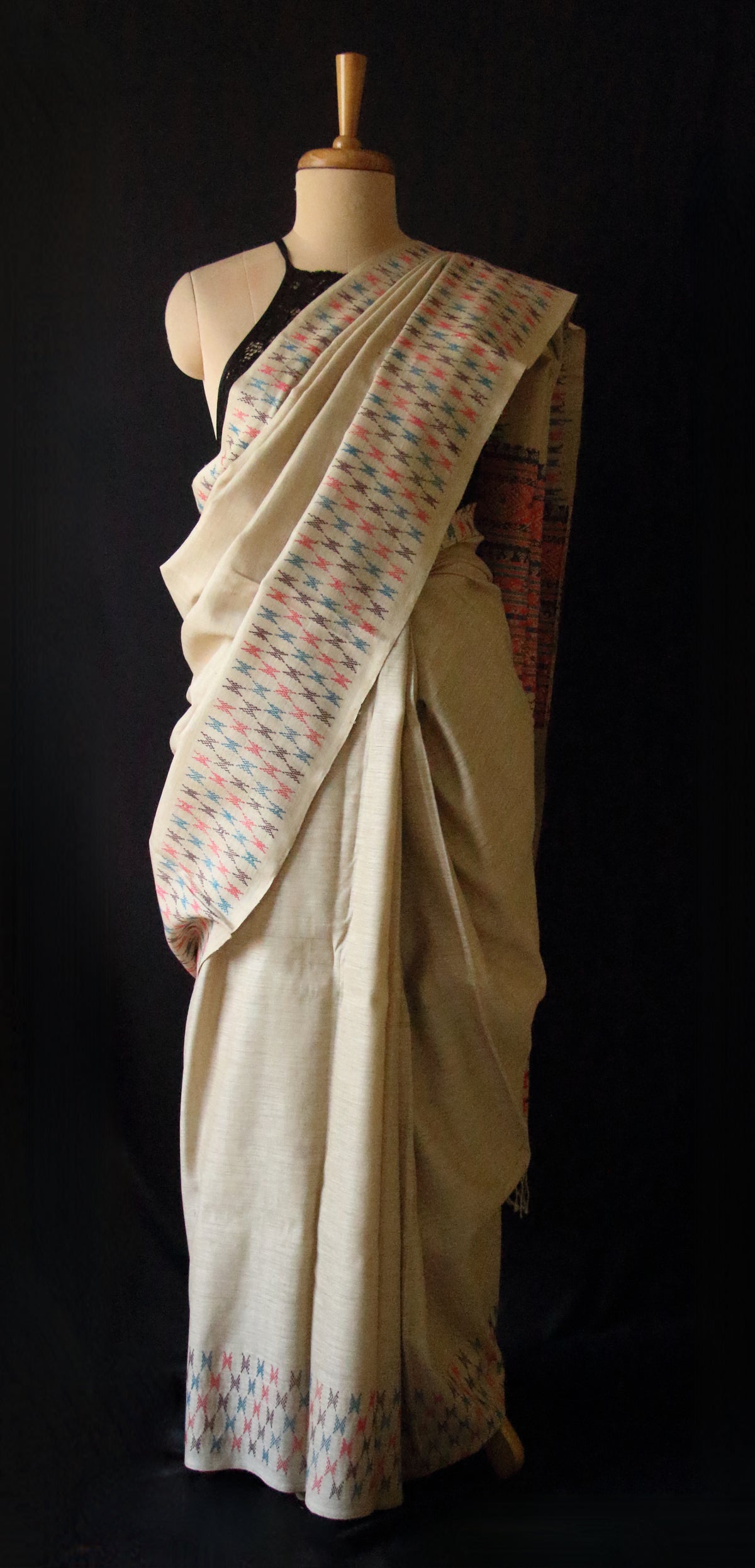 Eri Silk by Muga Silk Saree in Natural Brown colour from Assam