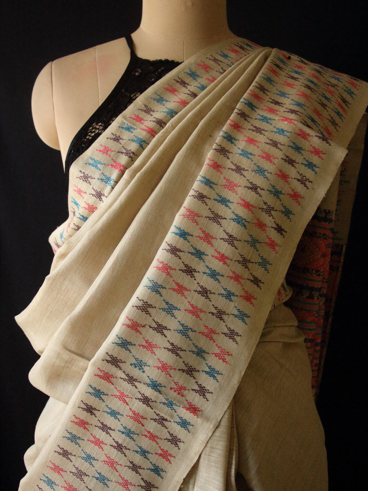 Eri Silk by Muga Silk Saree in Natural Brown colour from Assam