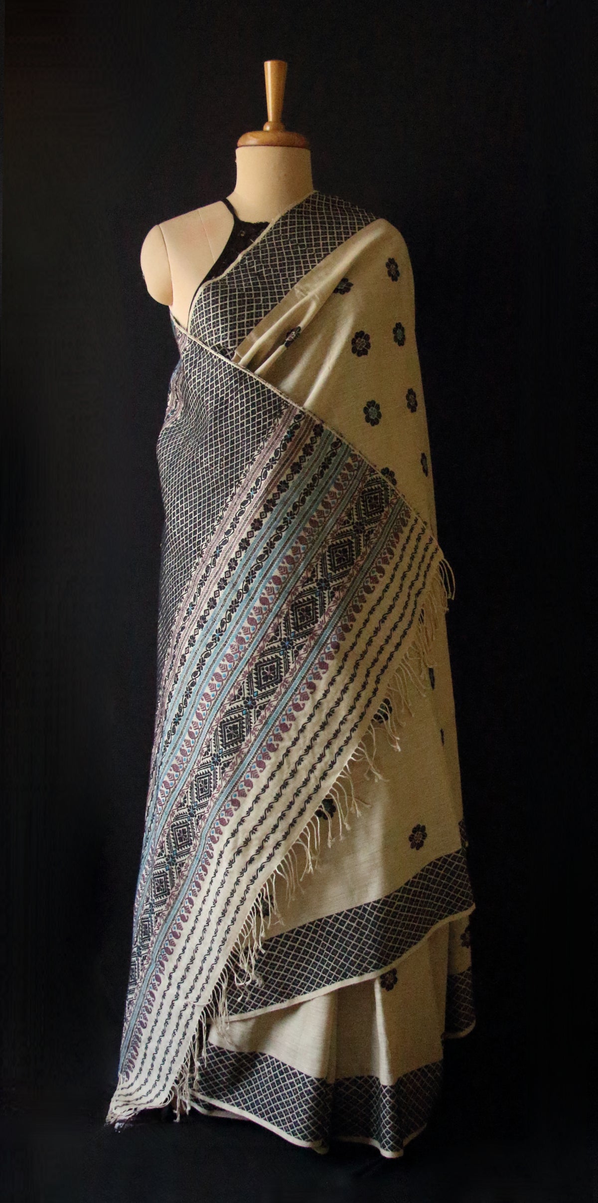 Eri Silk by Muga Silk Saree in Natural Brown colour from Assam