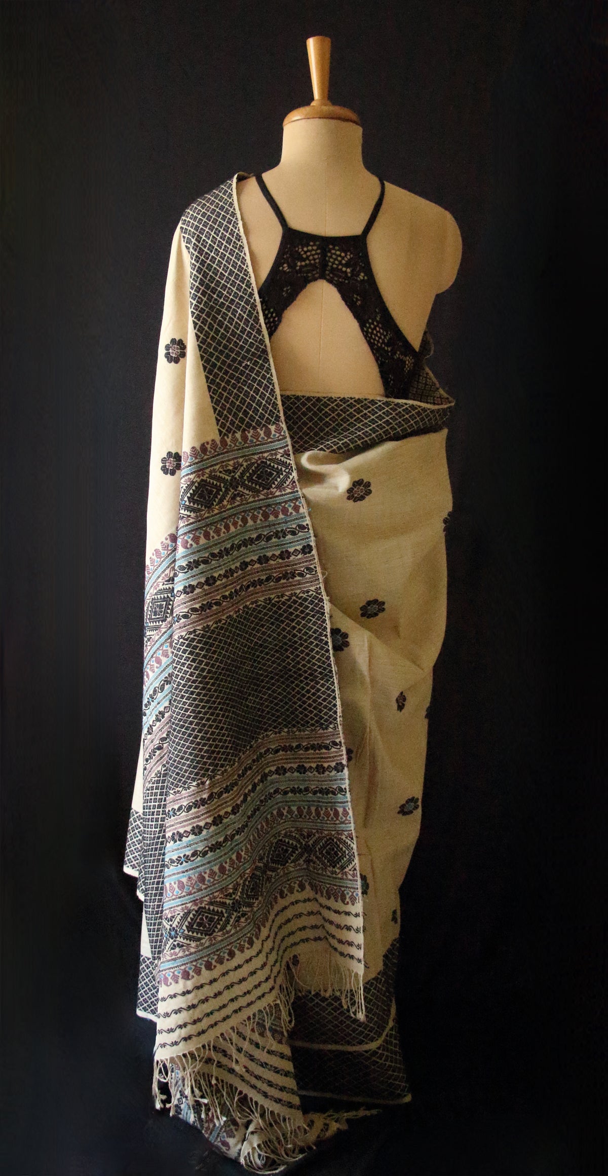 Eri Silk by Muga Silk Saree in Natural Brown colour from Assam