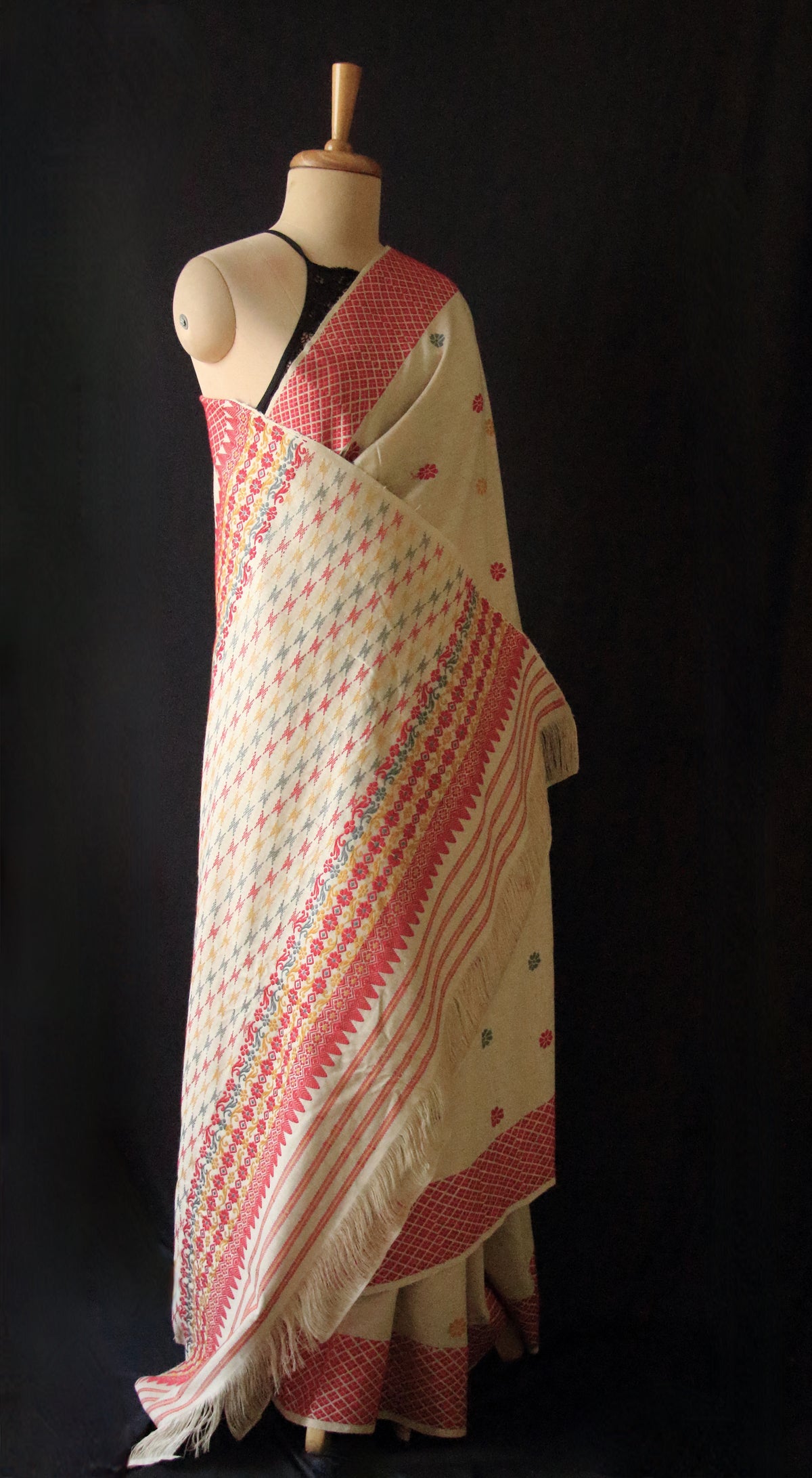 Natural Brown Eri Silk Saree from Assam