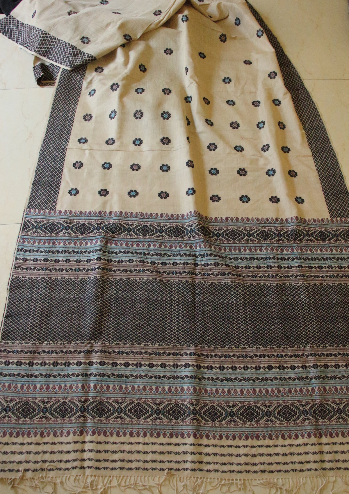 Eri Silk by Muga Silk Saree in Natural Brown colour from Assam