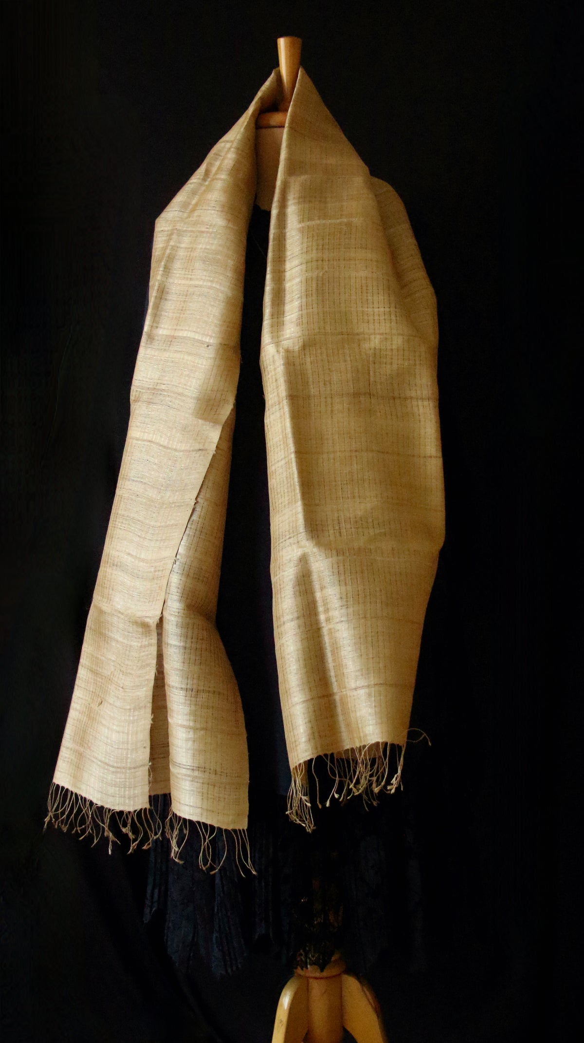 Hundred Percent Handwoven Muga Silk / Golden Silk Stole , Wrap  from Assam