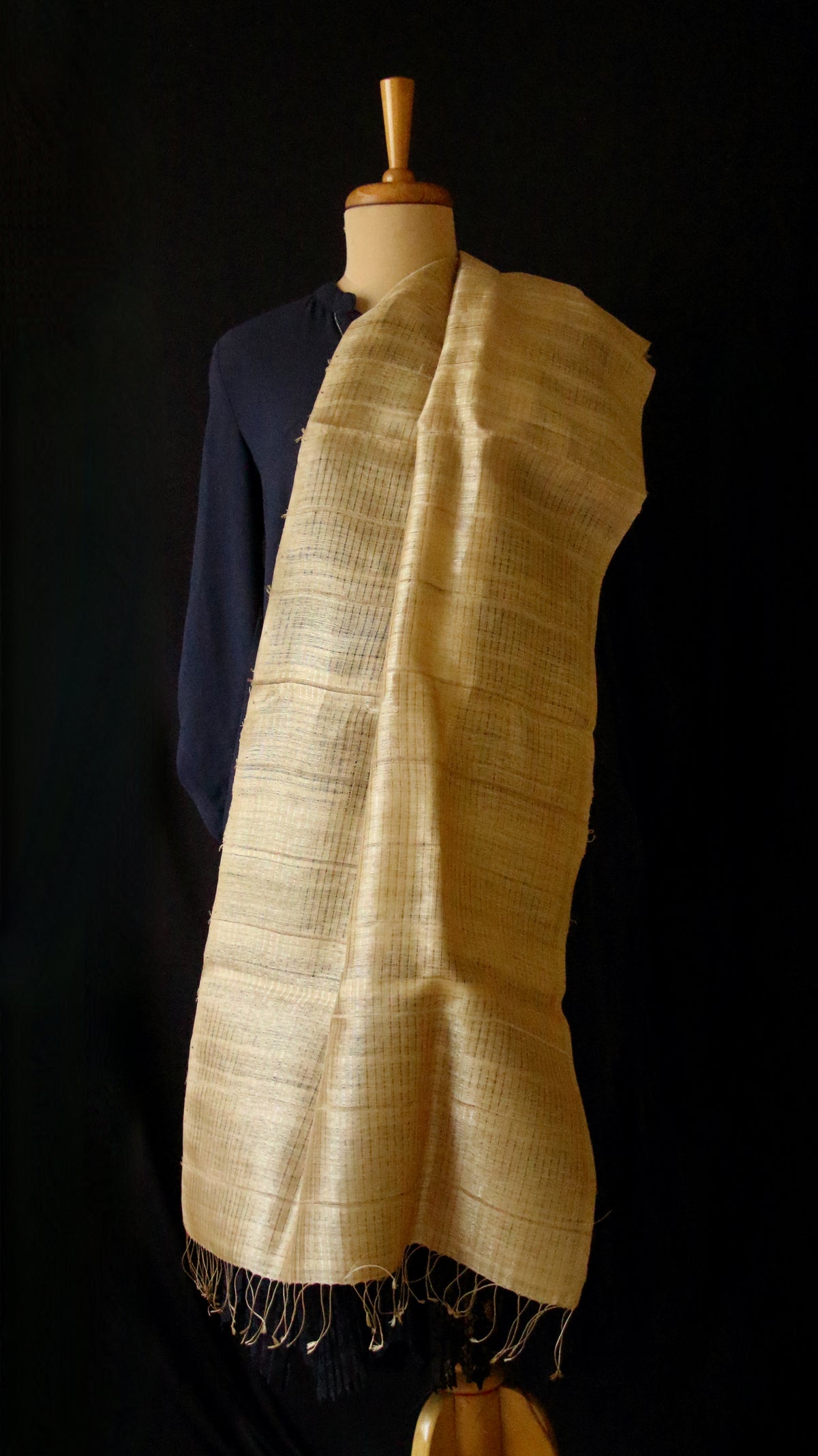 Hundred Percent Handwoven Muga Silk / Golden Silk Stole , Wrap  from Assam