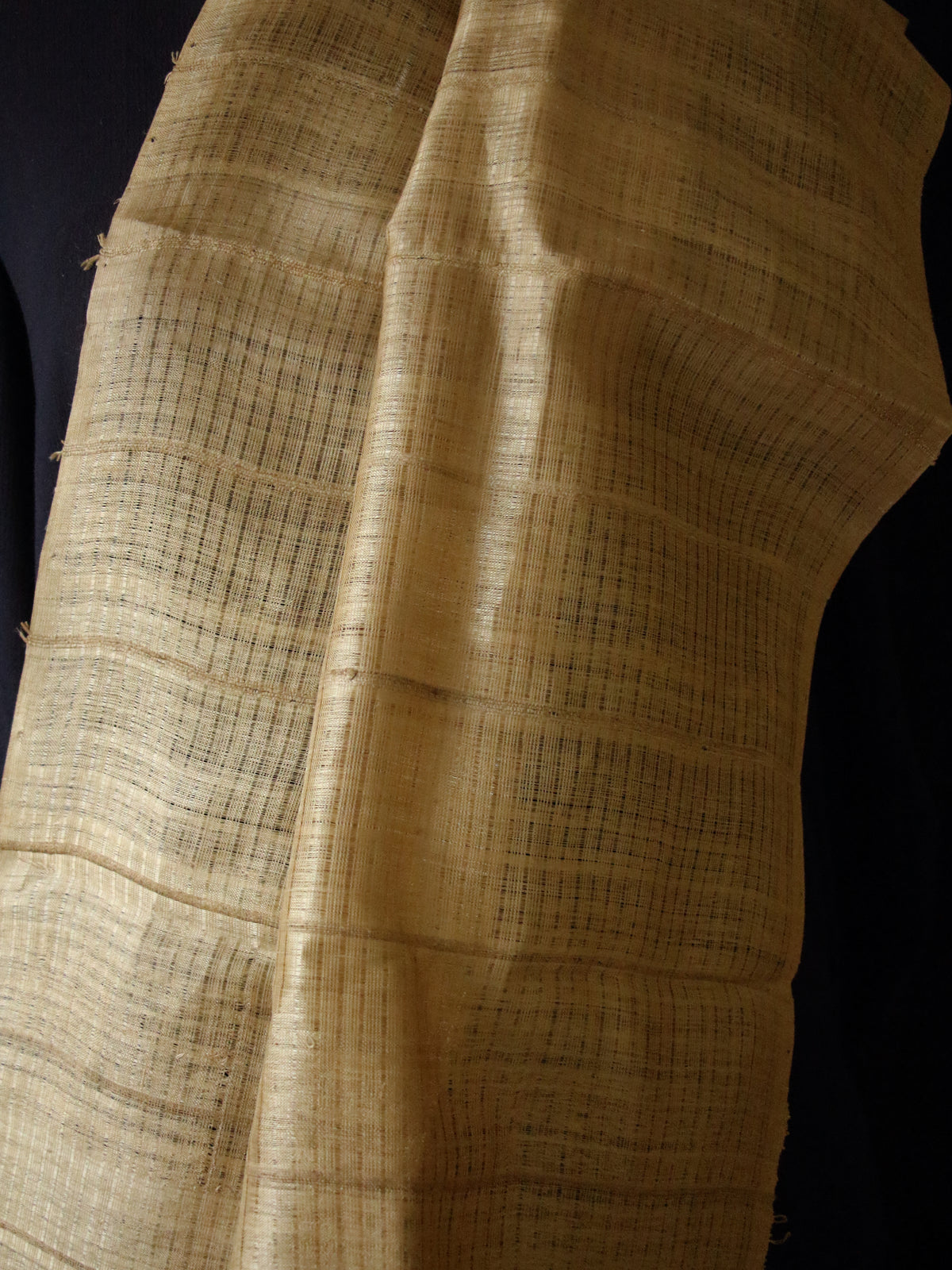 Hundred Percent Handwoven Muga Silk / Golden Silk Stole , Wrap  from Assam