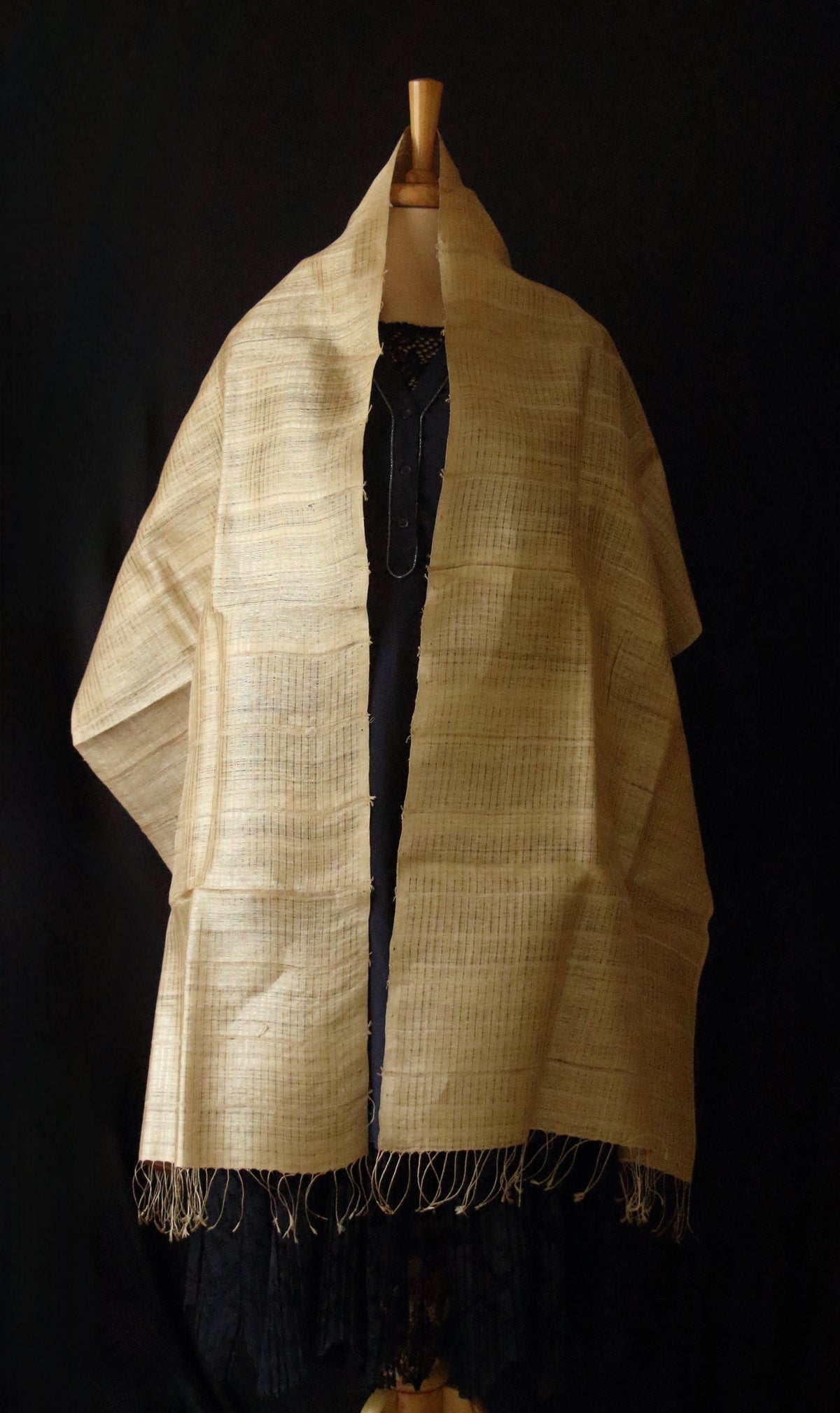 Hundred Percent Handwoven Muga Silk / Golden Silk Stole , Wrap  from Assam