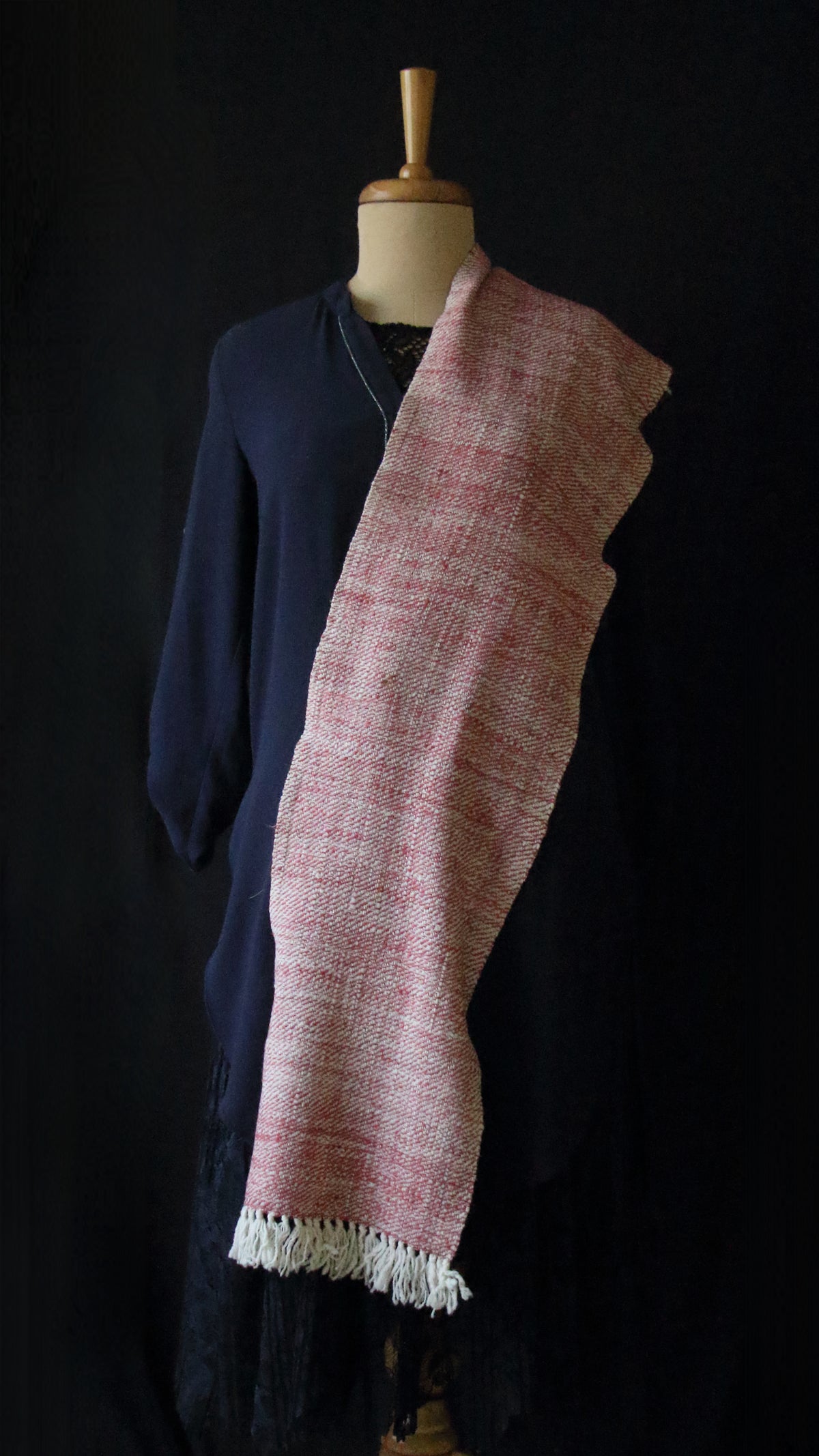 Handwoven Eri Silk and Merino Wool Blend Scarf / Muffler