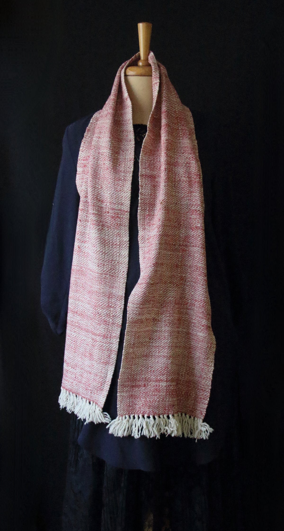 Handwoven Eri Silk and Merino Wool Blend Scarf / Muffler