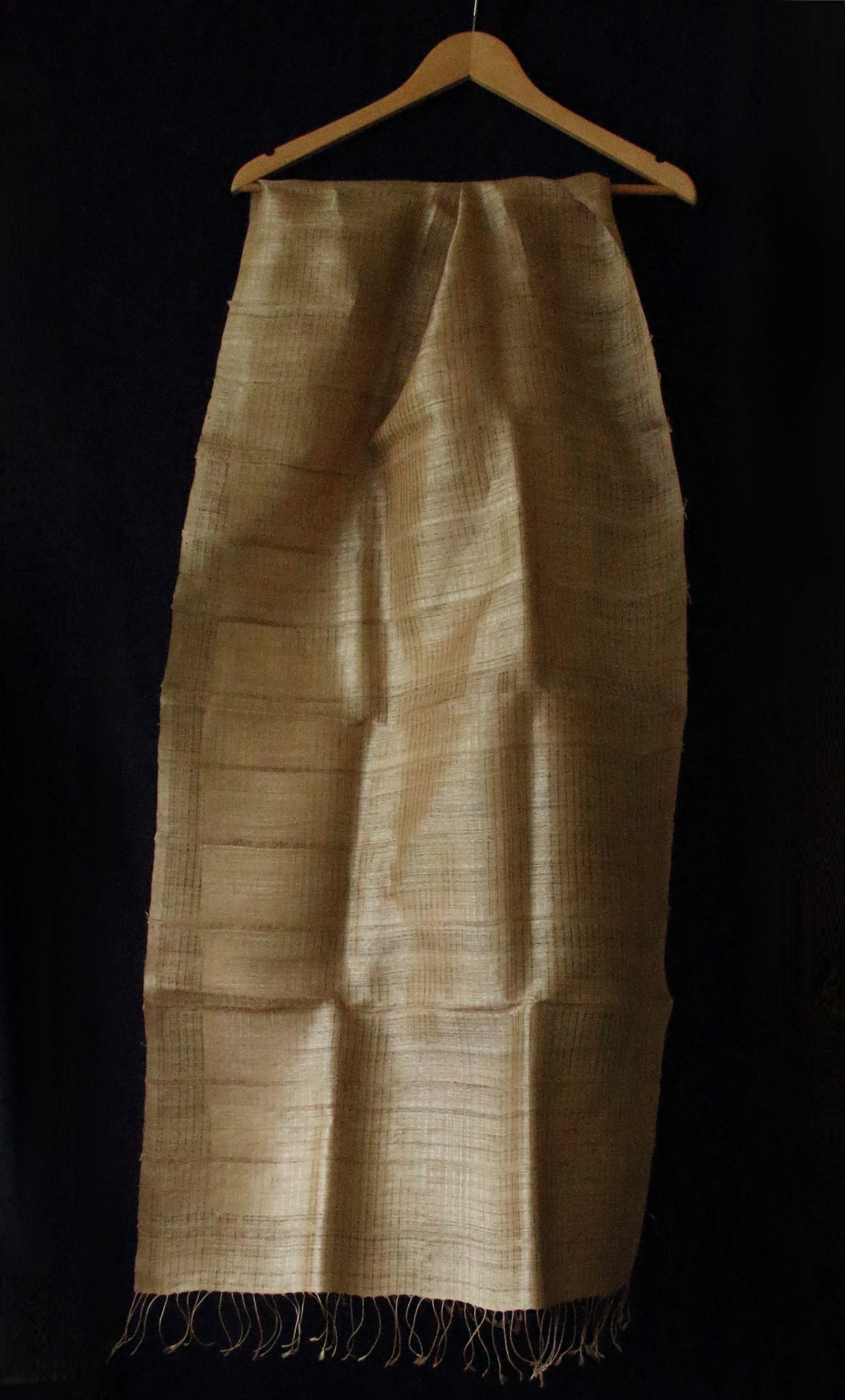 Hundred Percent Handwoven Muga Silk / Golden Silk Stole , Wrap  from Assam