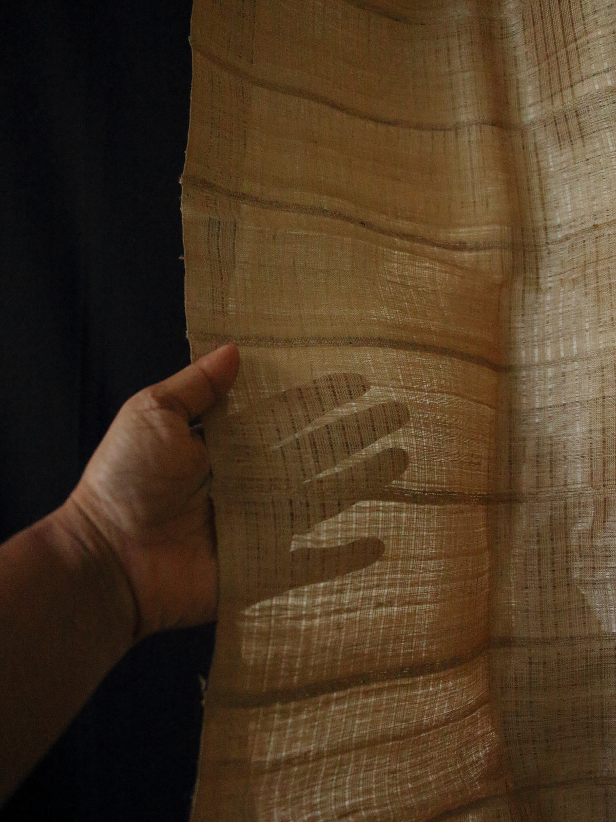 Hundred Percent Handwoven Muga Silk / Golden Silk Stole , Wrap  from Assam