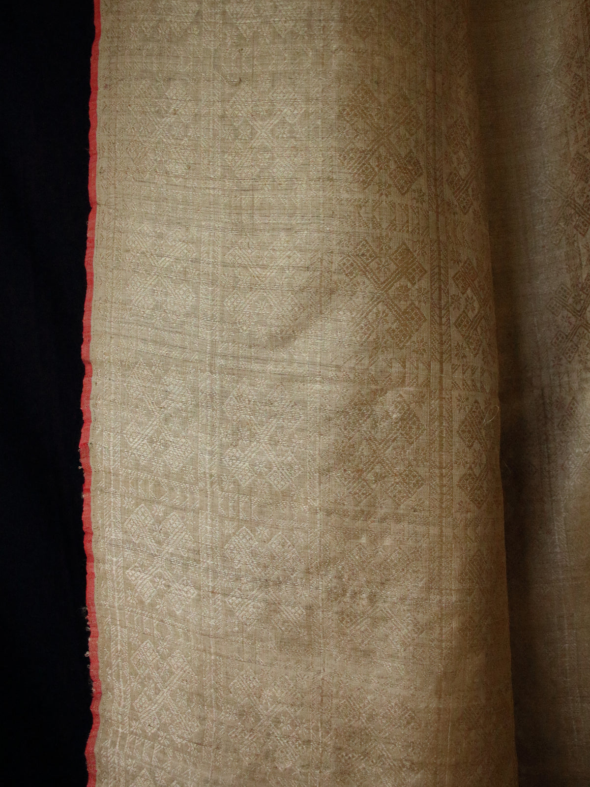 Luxurious Golden All Over Patterned Muga Silk Saree from Assam