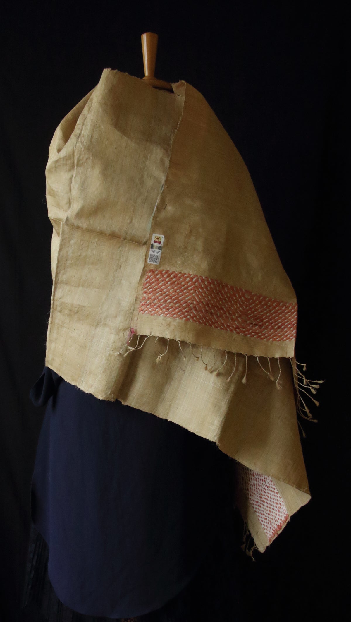 Golden Muga Silk Scarf  / Handwoven from Assam