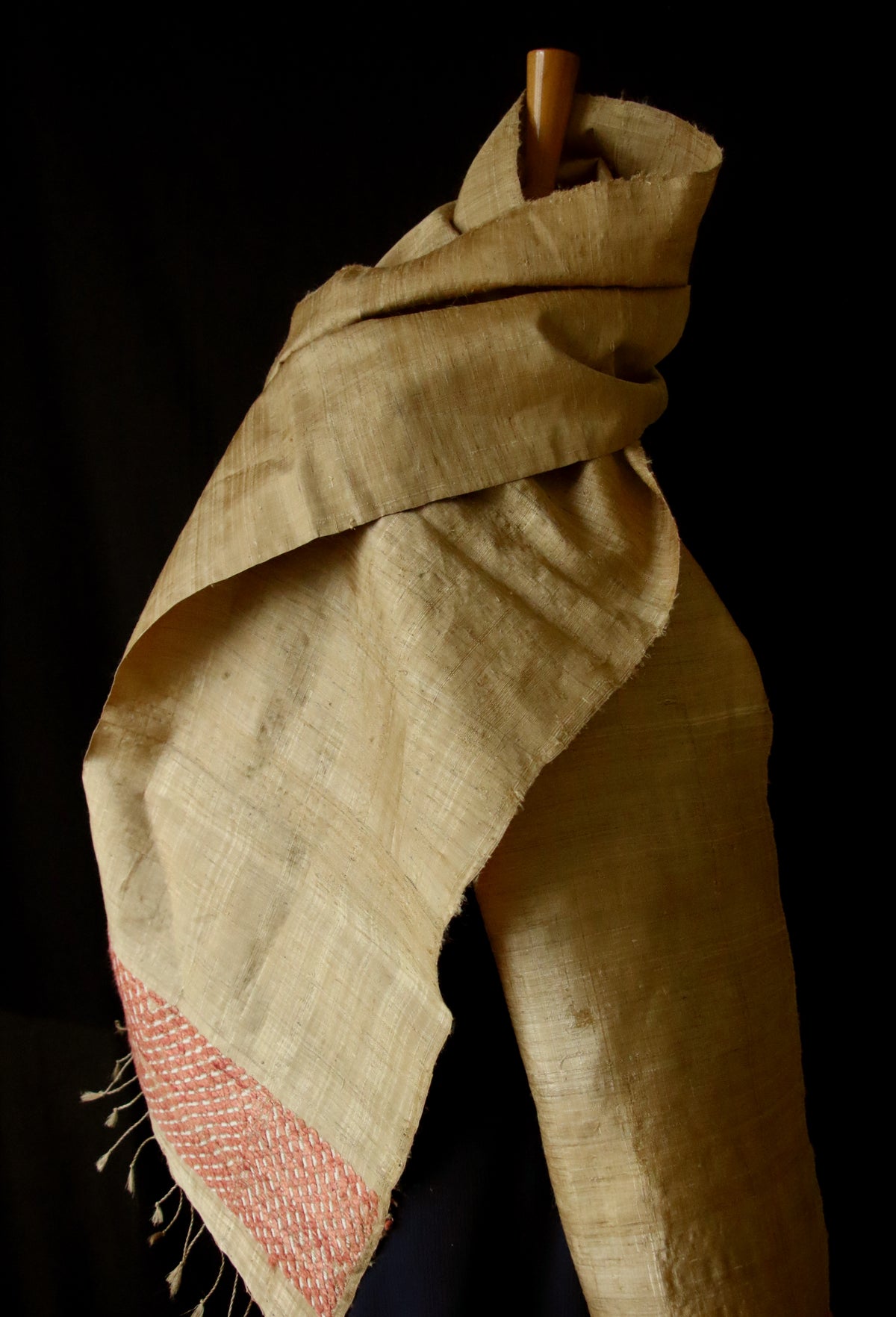 Golden Muga Silk Scarf  / Handwoven from Assam