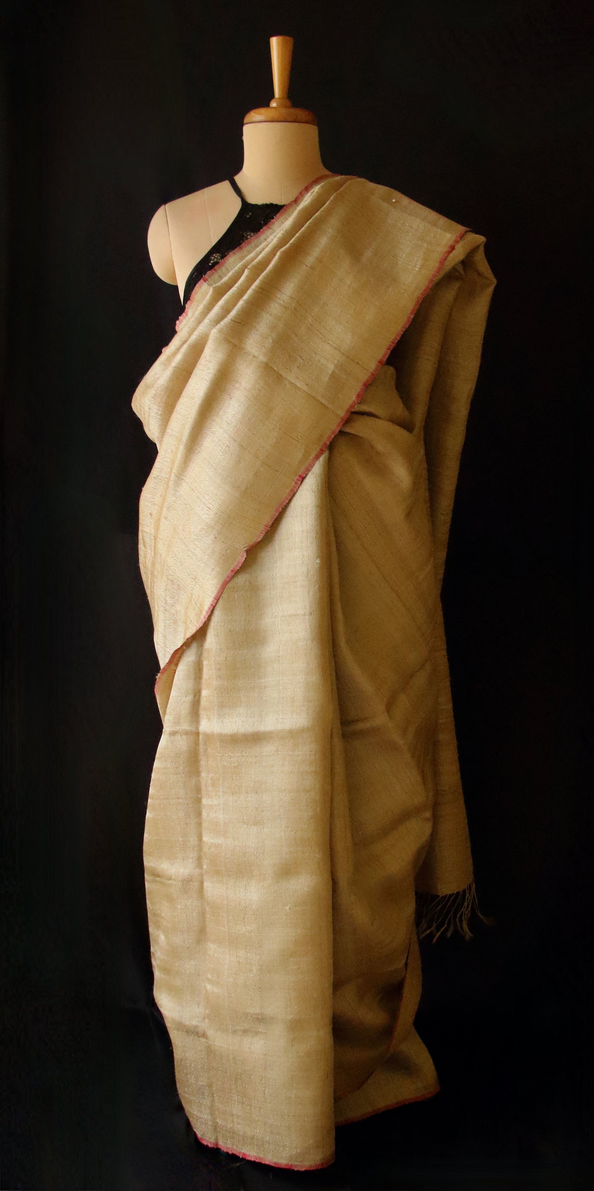Exclusive Muga Silk Saree in Twill Weave from Assam