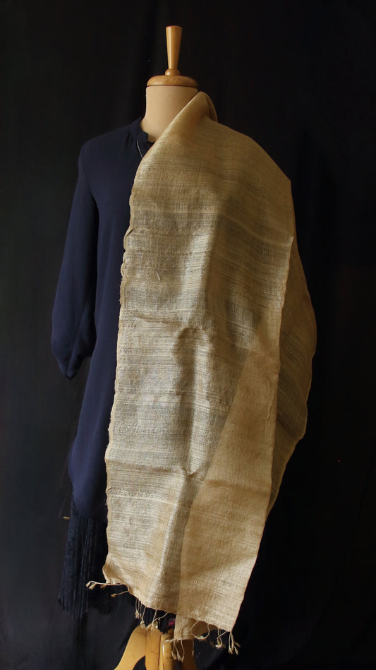 Luxurious Muga Silk Scarf / Stole / hand woven from Assam