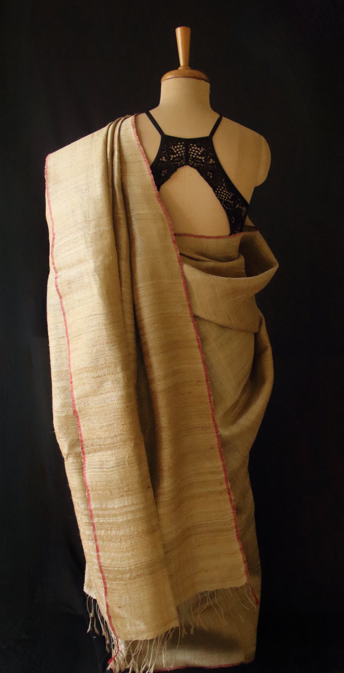 Exclusive Muga Silk Saree in Twill Weave from Assam