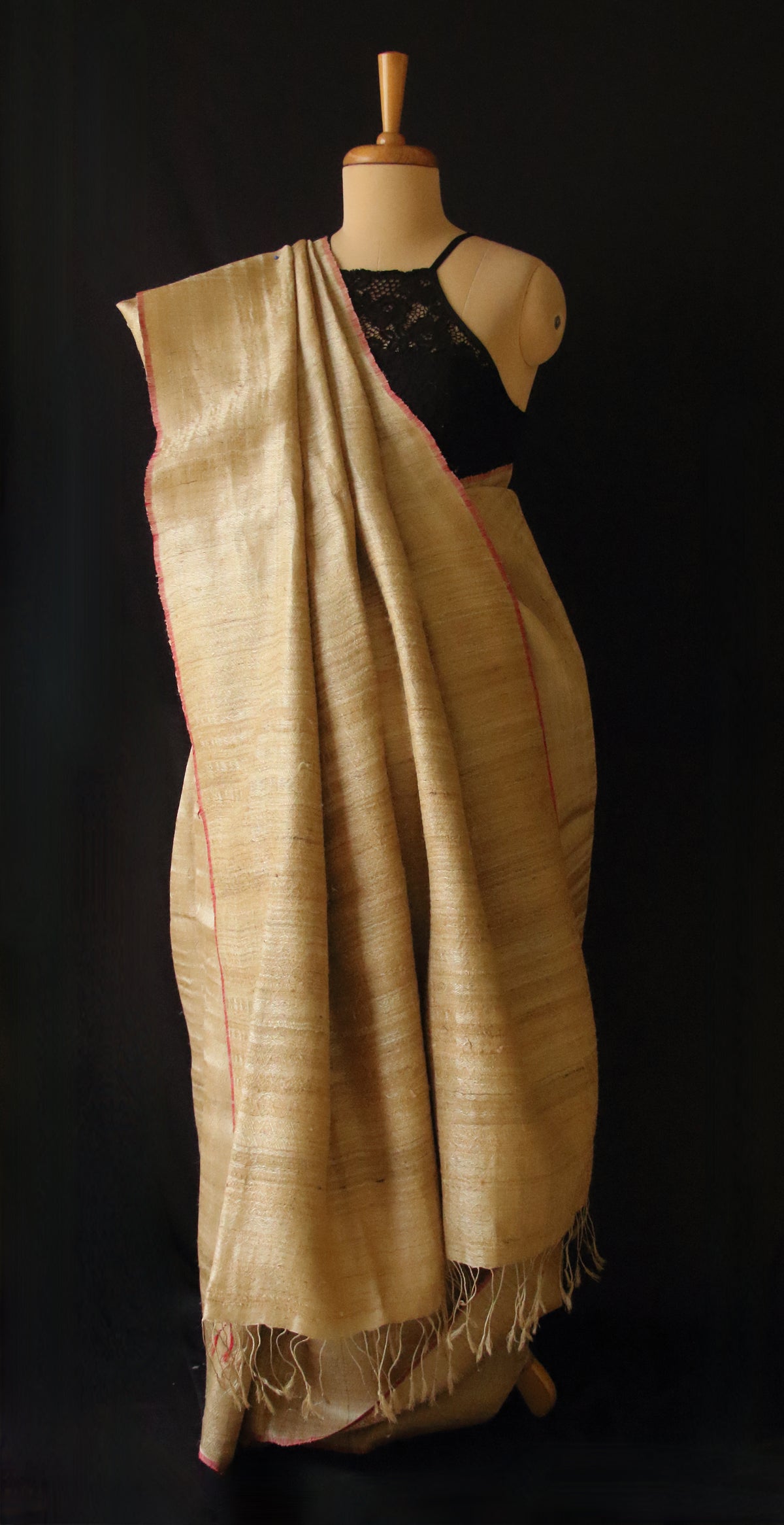 Exclusive Muga Silk Saree in Twill Weave from Assam
