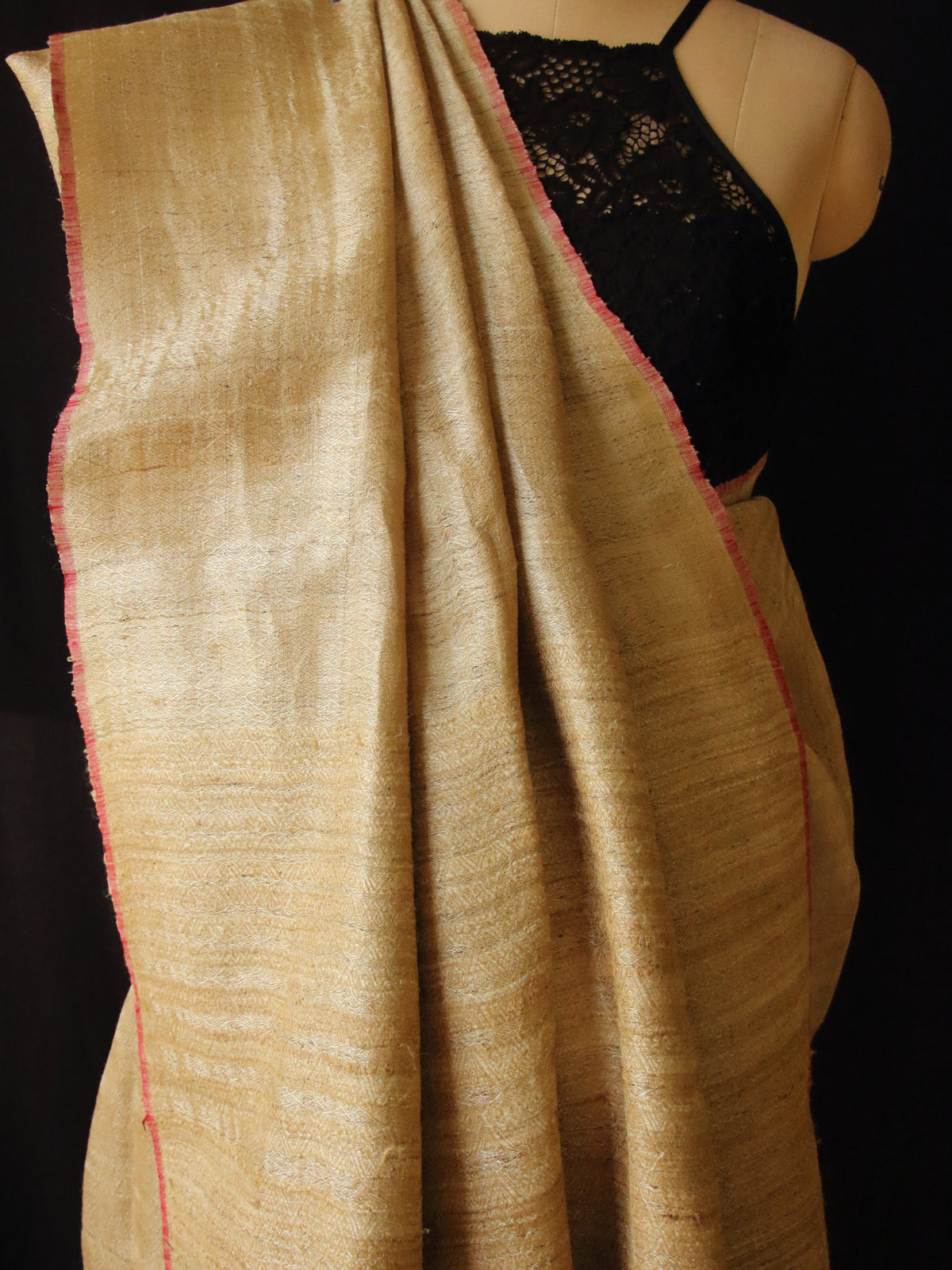 Exclusive Muga Silk Saree in Twill Weave from Assam