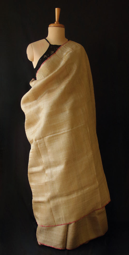 Exclusive Muga Silk Saree in Twill Weave from Assam
