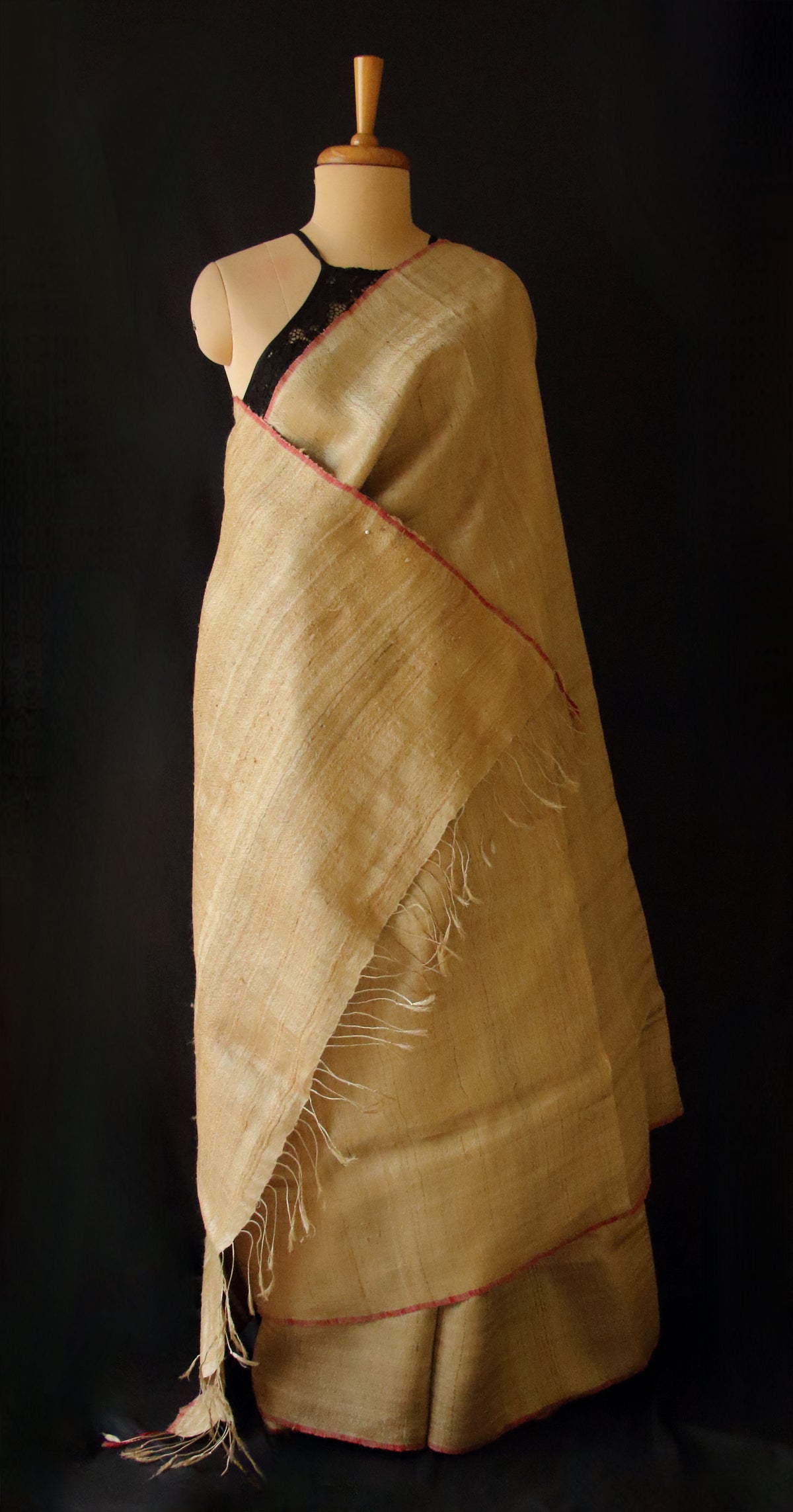 Exclusive Muga Silk Saree in Twill Weave from Assam