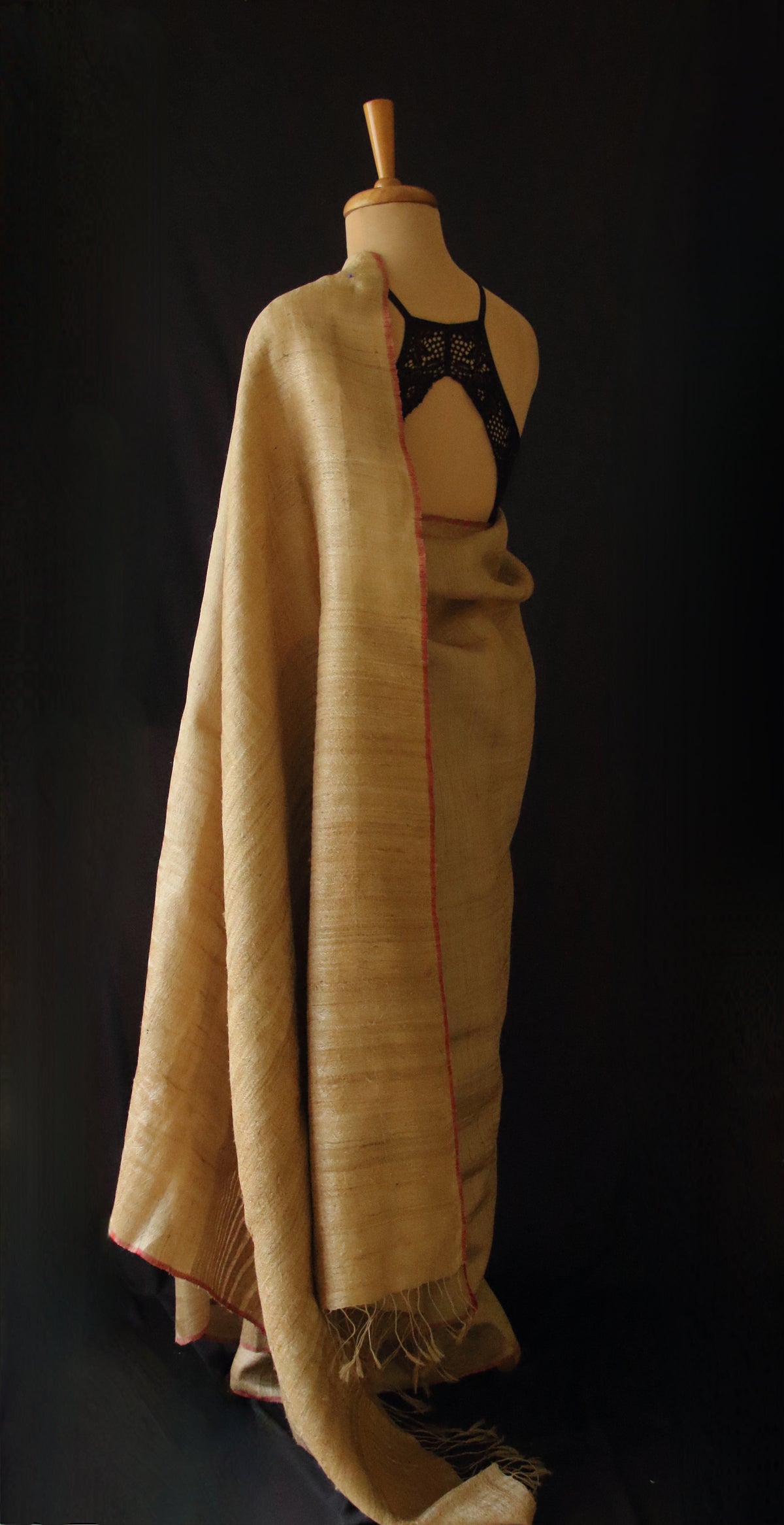 Exclusive Muga Silk Saree in Twill Weave from Assam