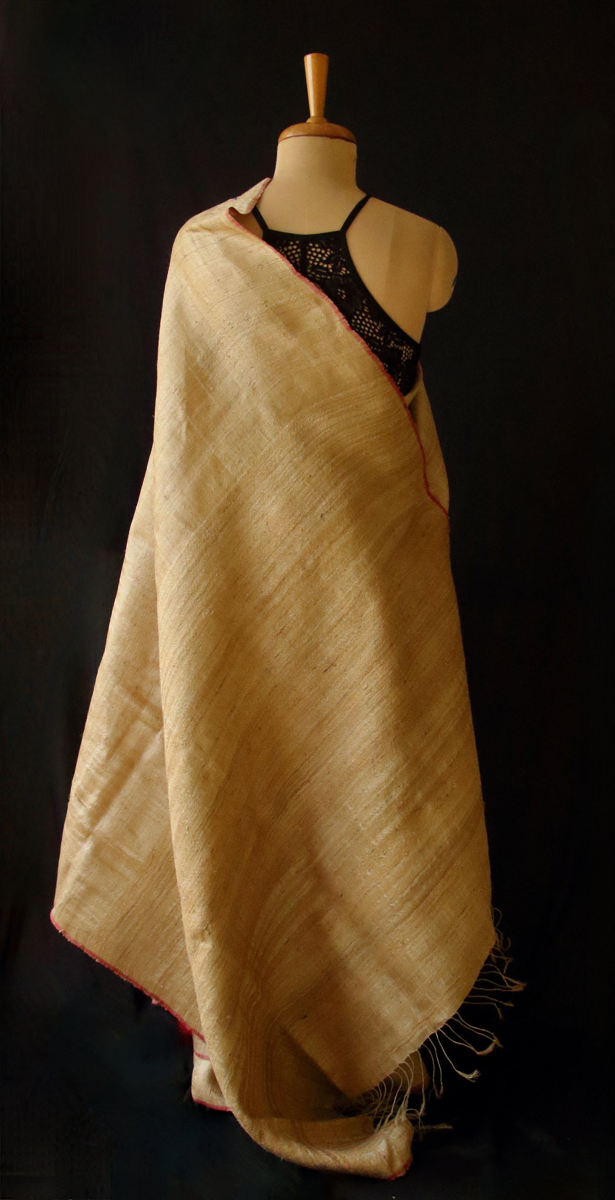 Exclusive Muga Silk Saree in Twill Weave from Assam