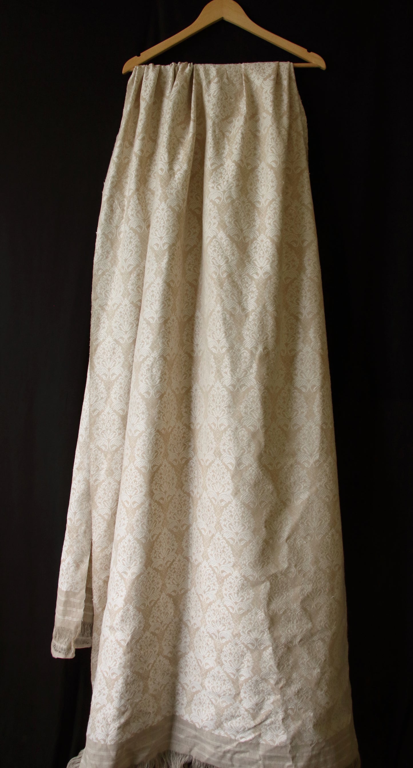 Oversized Eri Silk Handwoven shawl with all over motifs from Assam