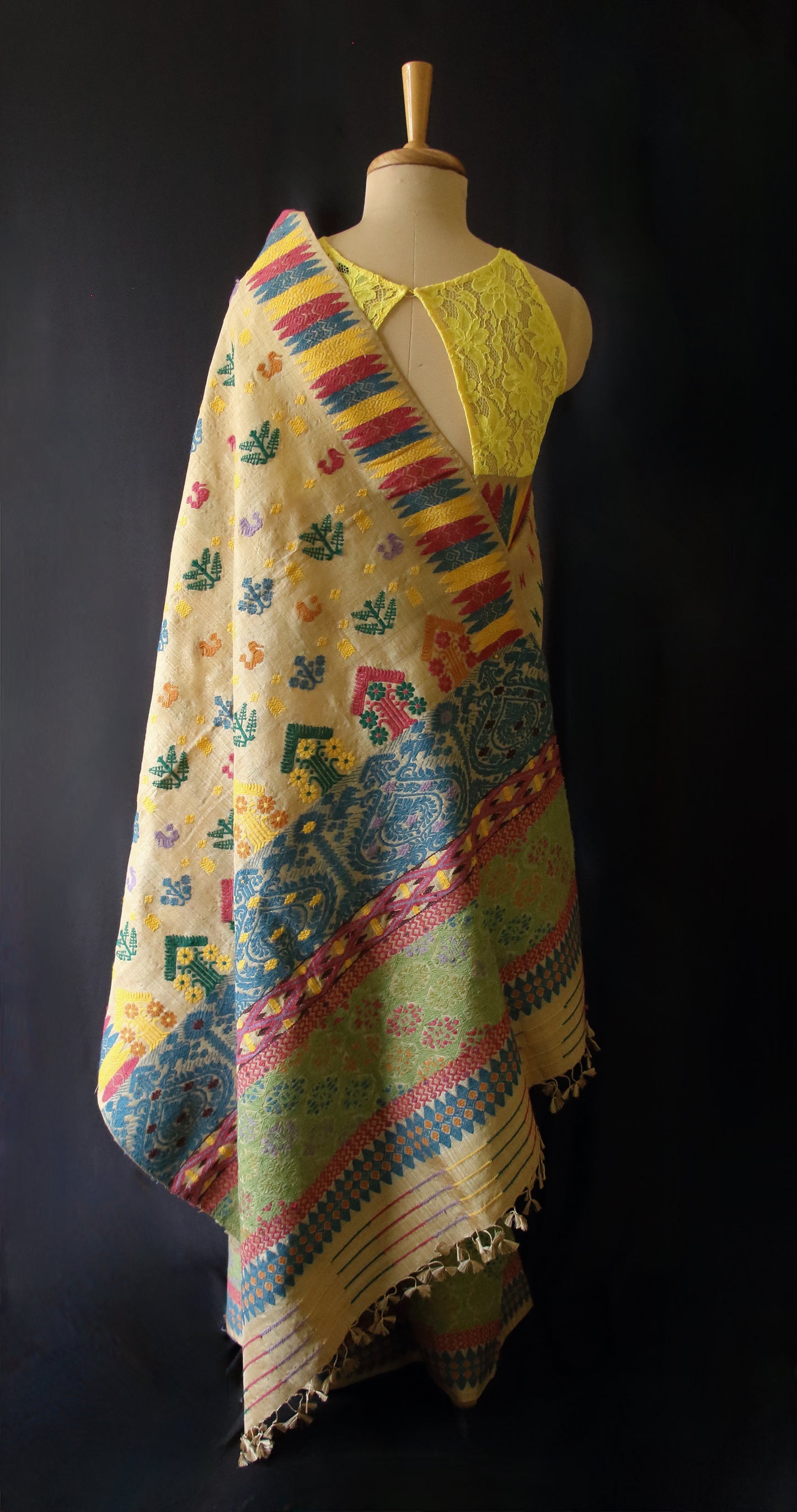 Muga Silk Exclusive Handloom Mekhela Chador Set from Assam