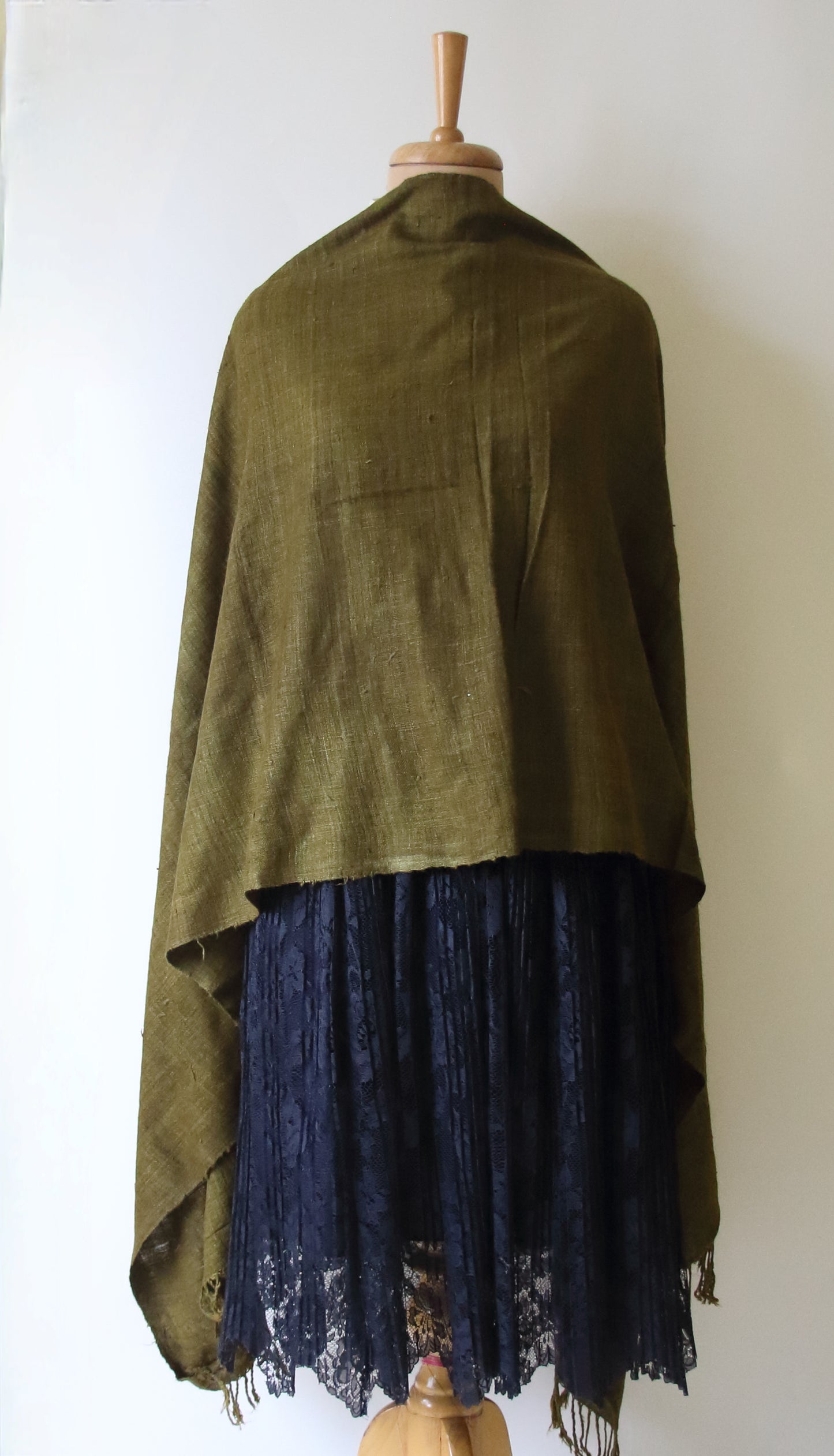 Handloom Eri Silk Shawl: Natural Dyed Ahimsa Peace Silk Stole