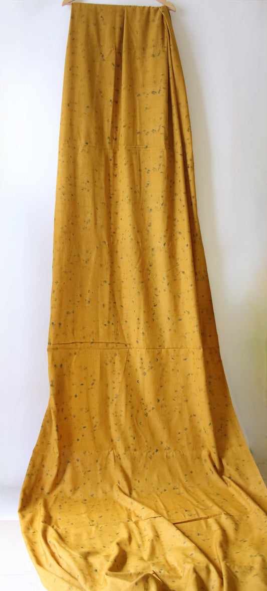 Eco Print Handwoven Hundred percent Silk fabric - width 43"