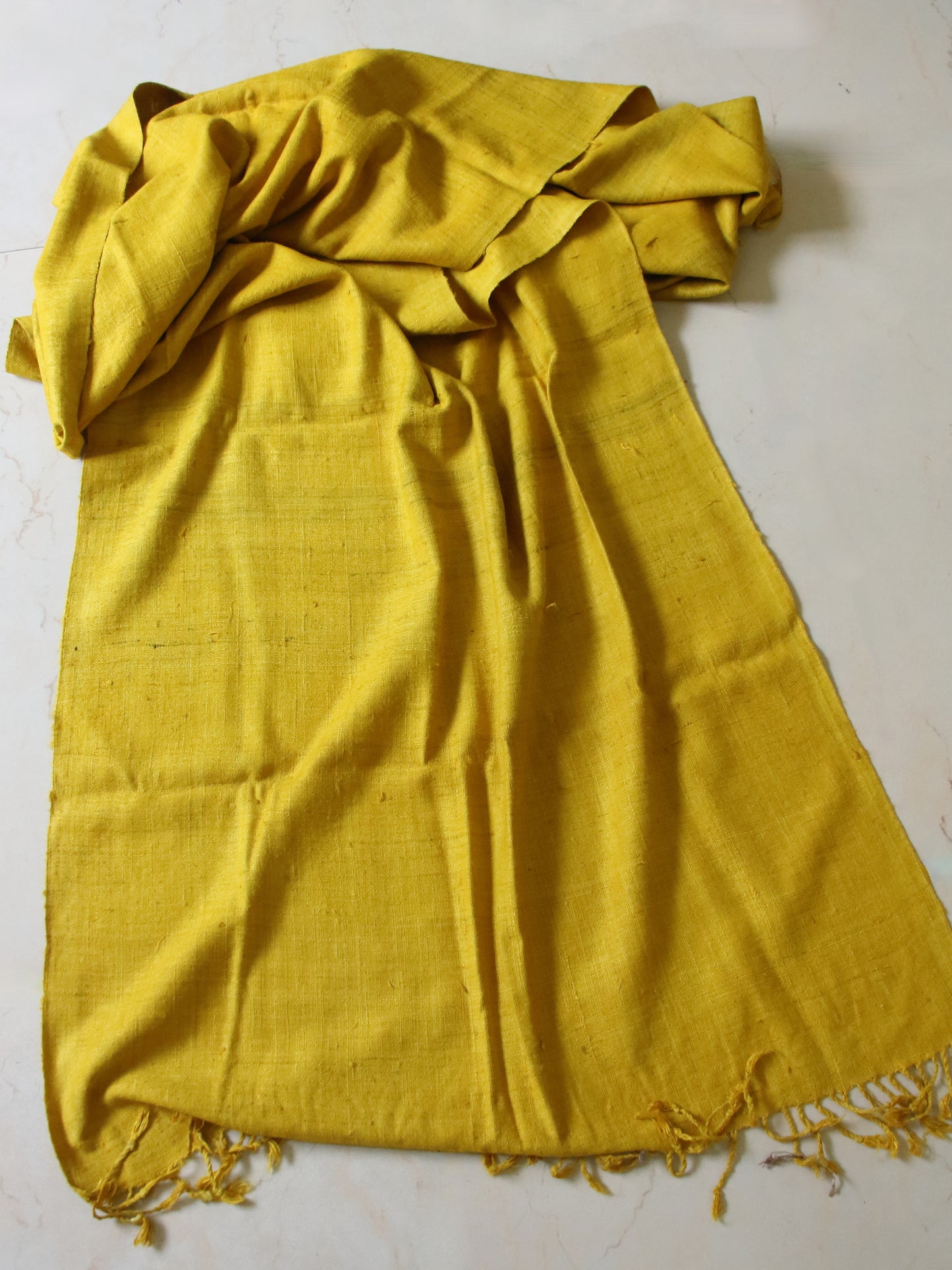 Handloom Eri Silk Shawl: Natural Dyed Ahimsa Peace Silk Stole
