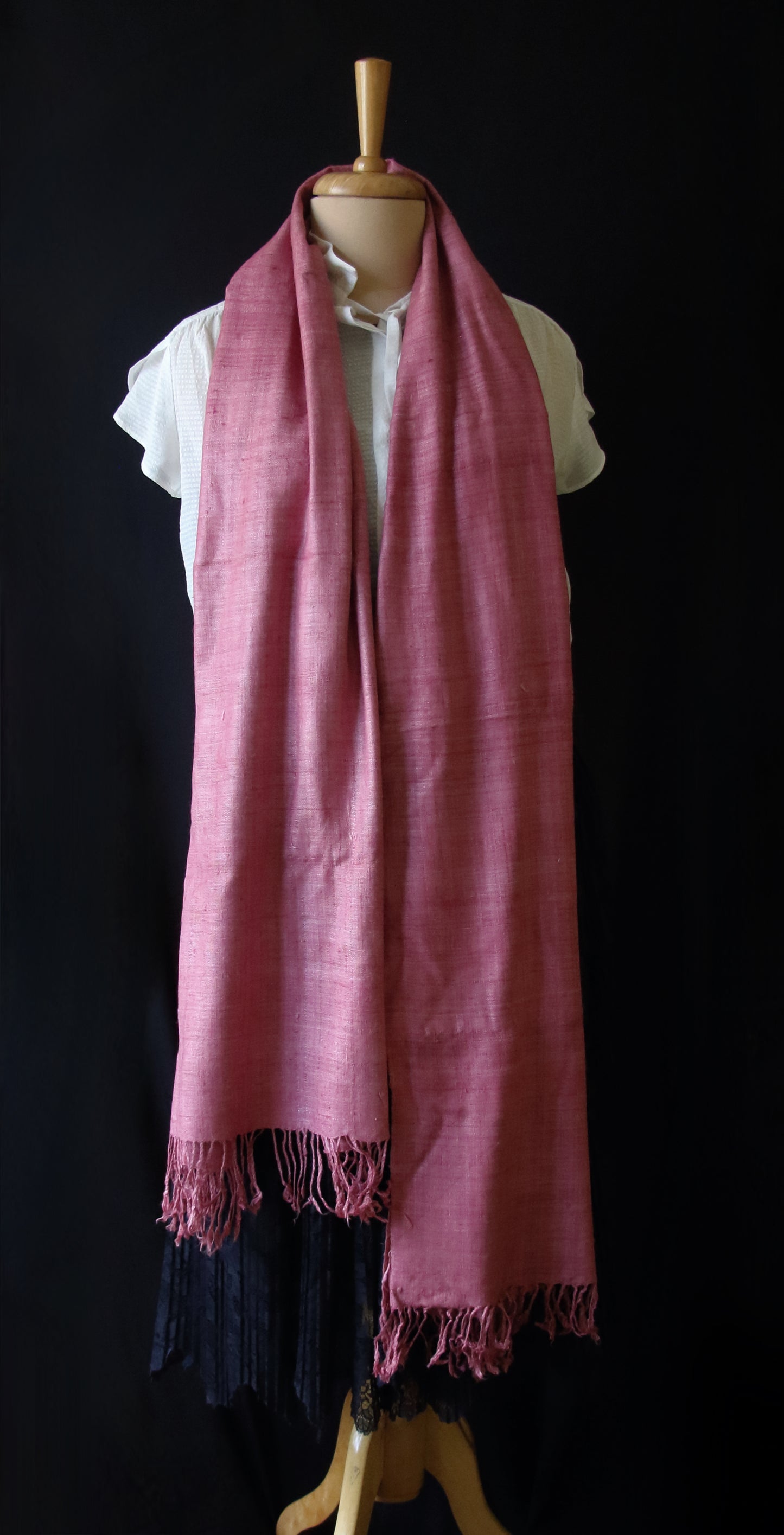 Handloom Eri Silk Shawl: Natural Dyed Ahimsa Peace Silk Stole
