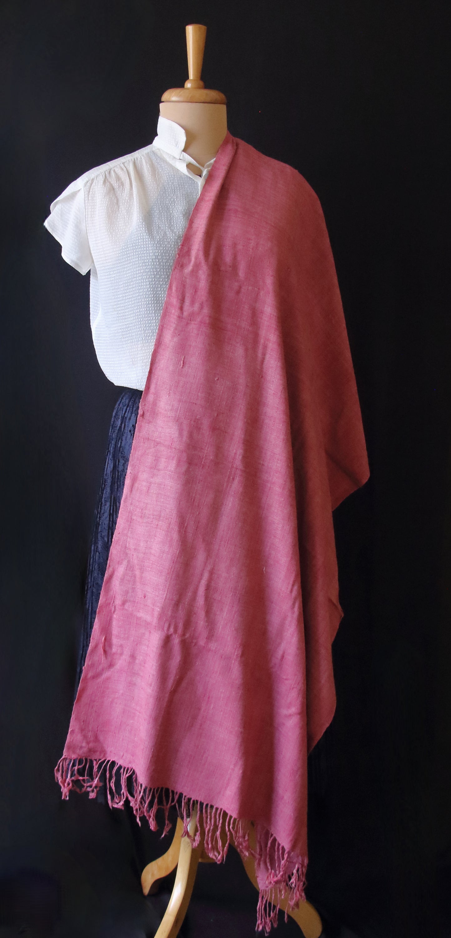 Handloom Eri Silk Shawl: Natural Dyed Ahimsa Peace Silk Stole