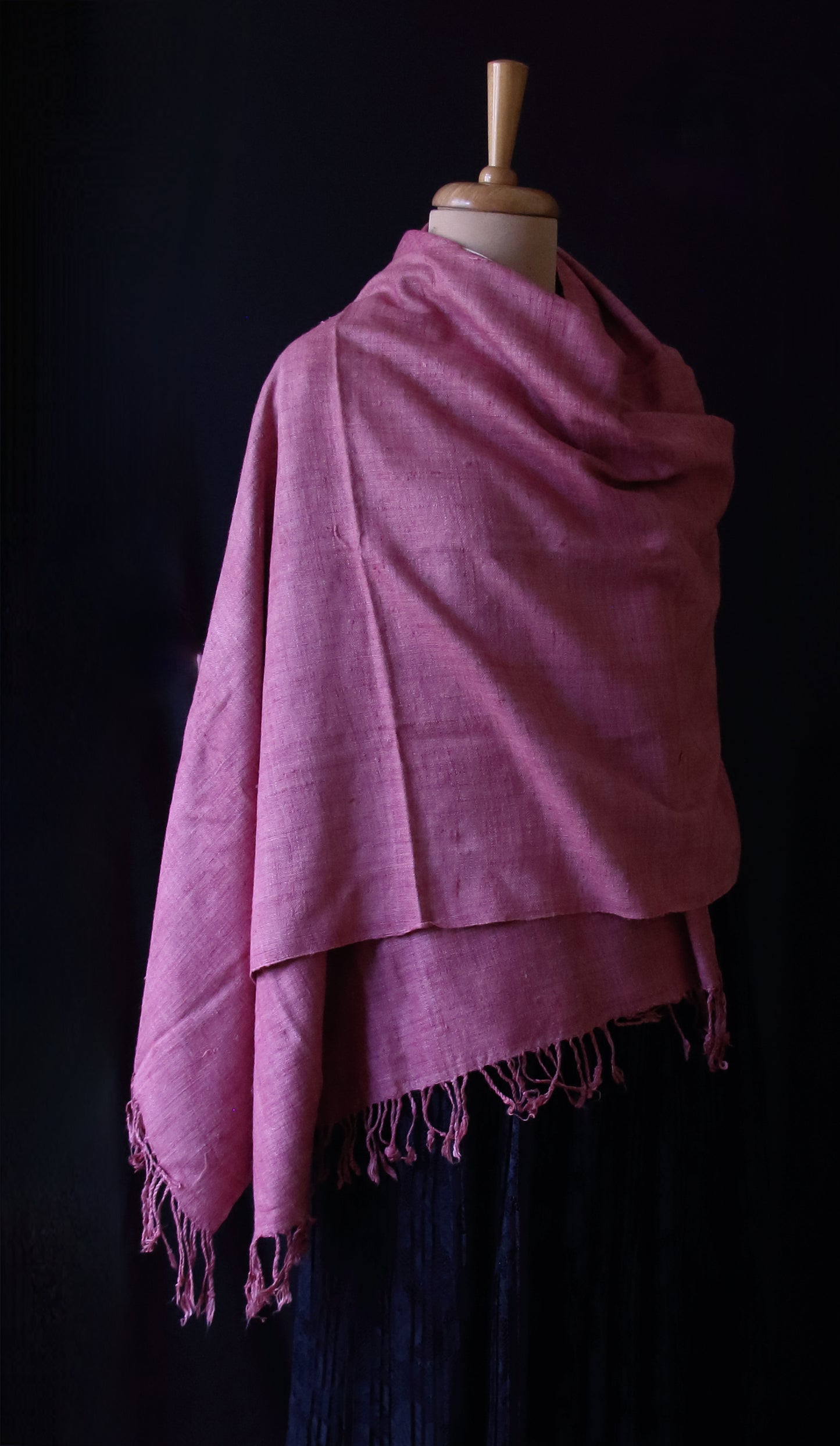 Handloom Eri Silk Shawl: Natural Dyed Ahimsa Peace Silk Stole