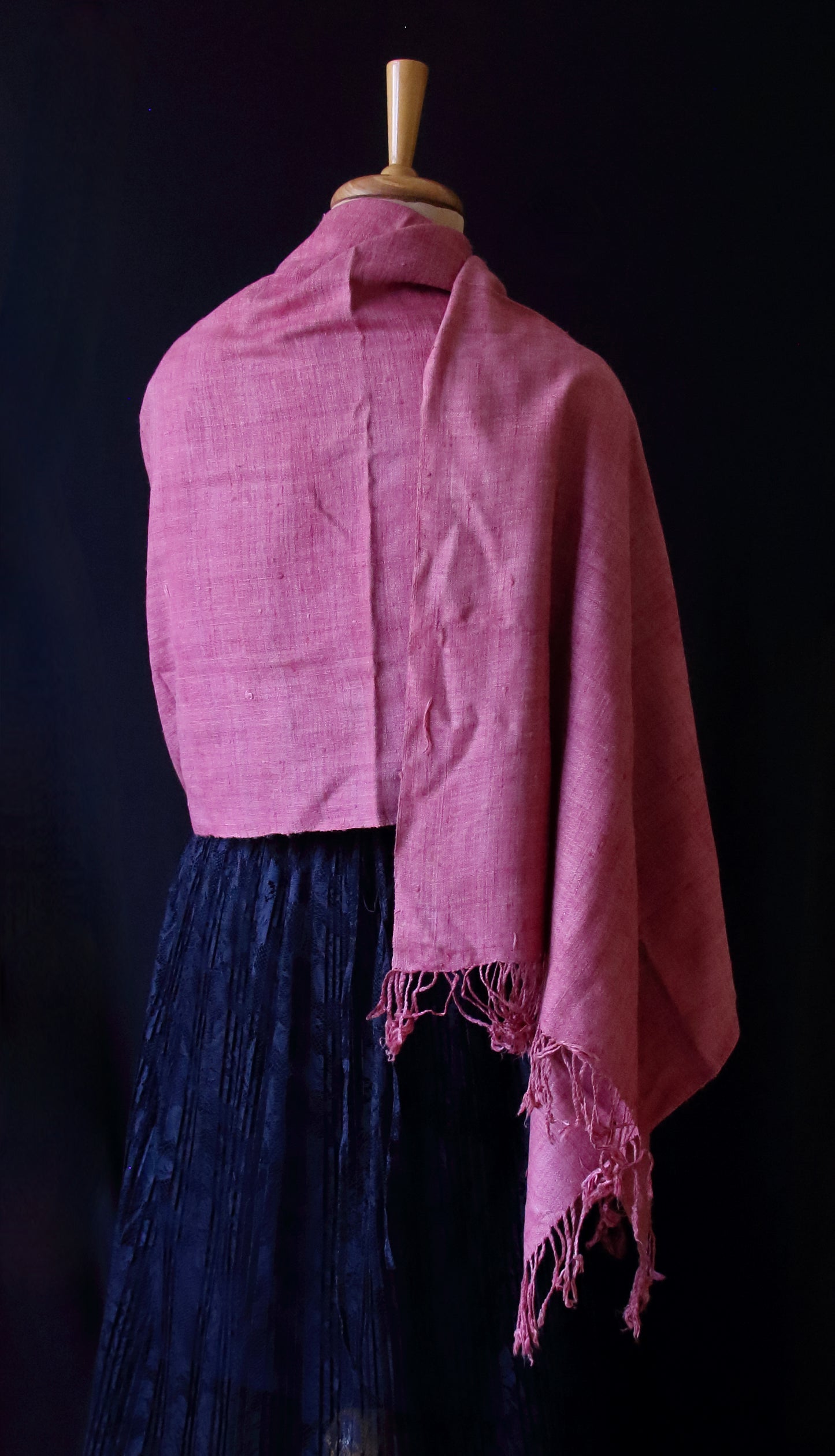 Handloom Eri Silk Shawl: Natural Dyed Ahimsa Peace Silk Stole
