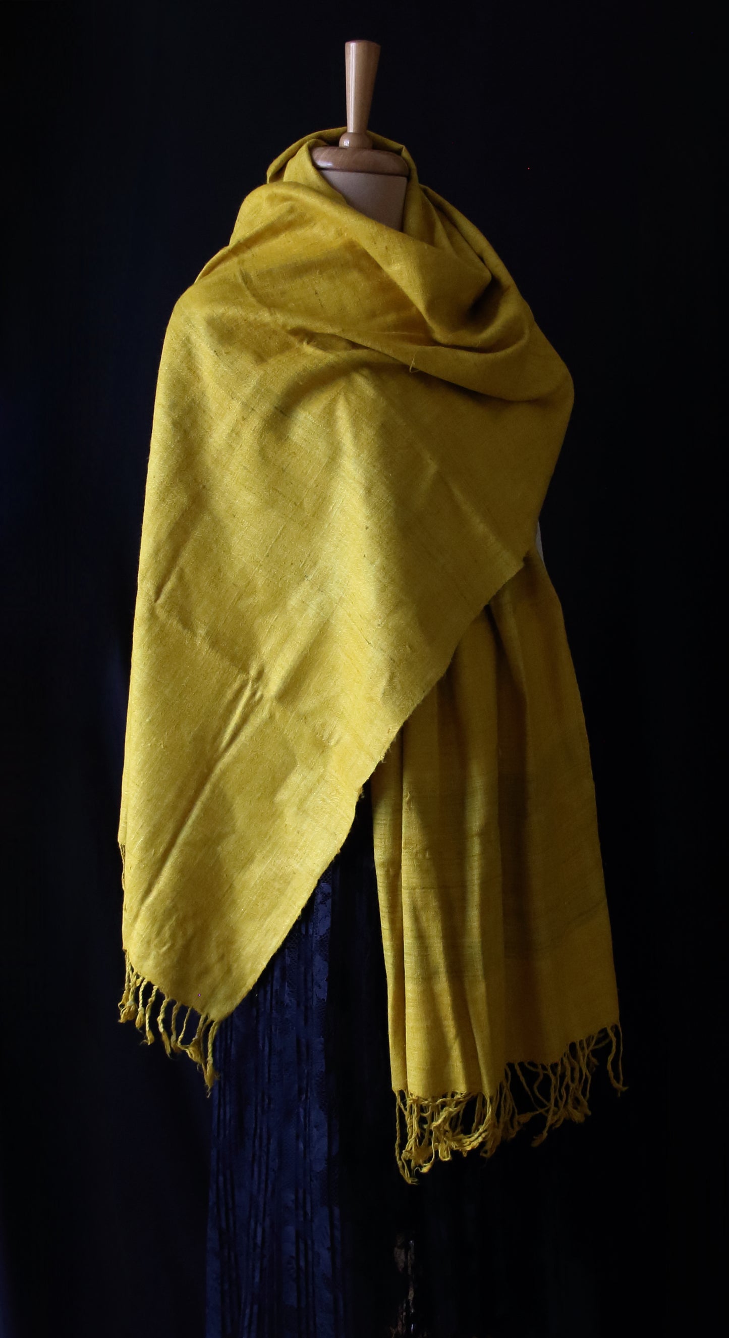 Handloom Eri Silk Shawl: Natural Dyed Ahimsa Peace Silk Stole