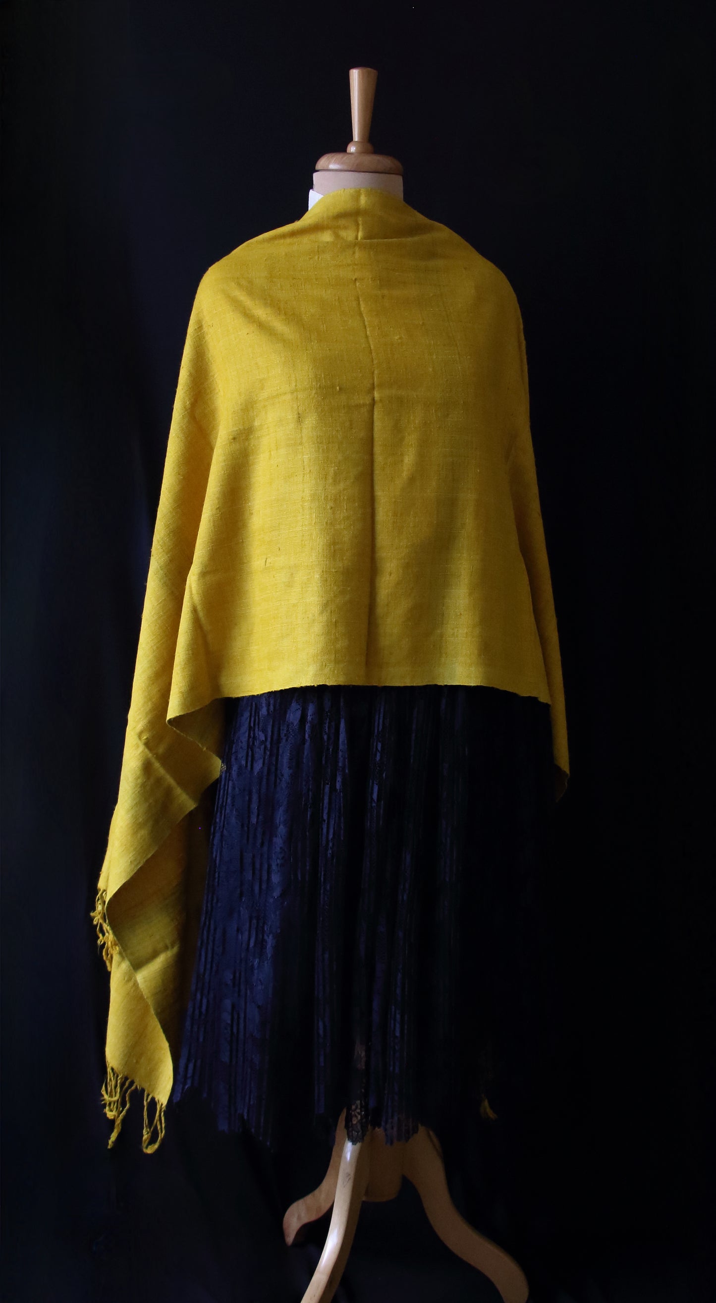 Handloom Eri Silk Shawl: Natural Dyed Ahimsa Peace Silk Stole