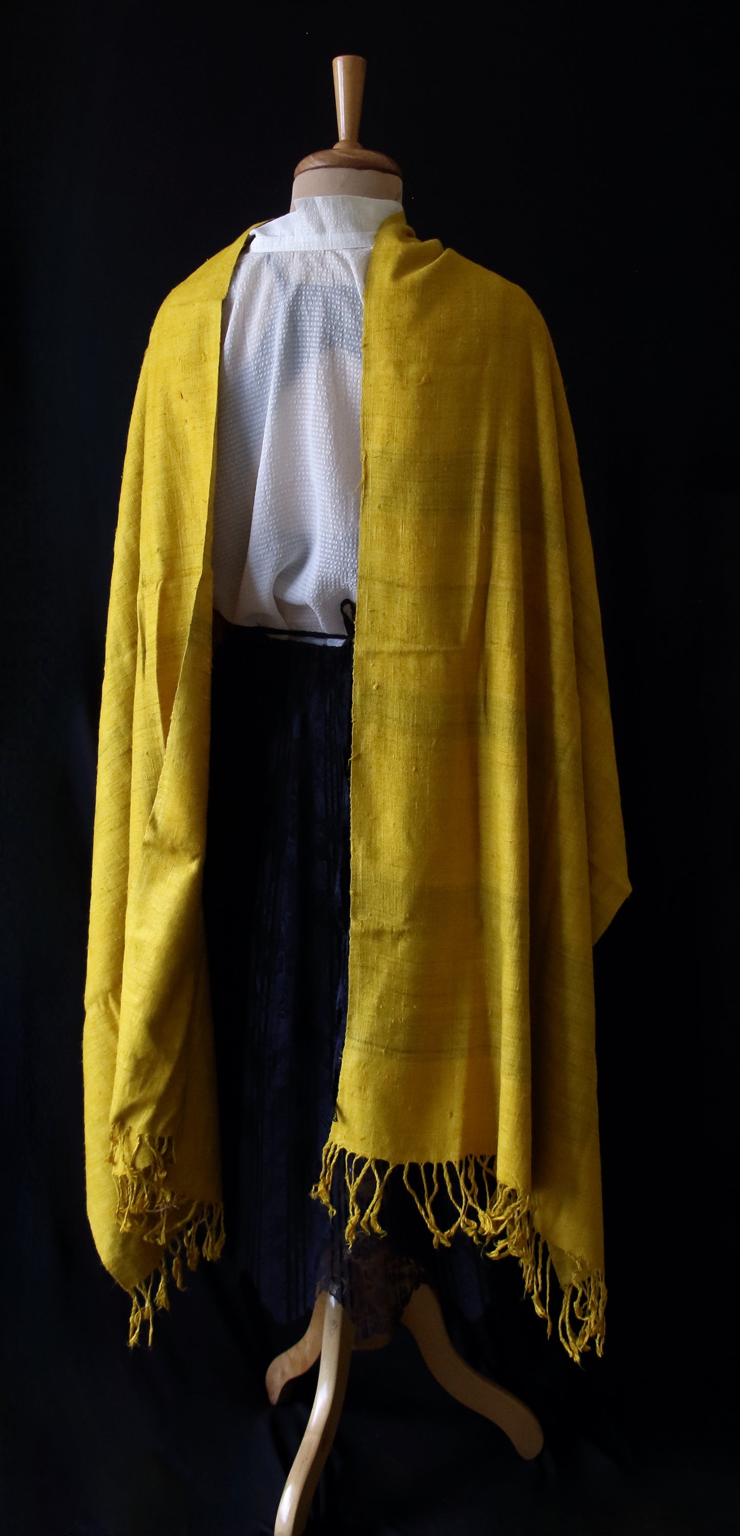 Handloom Eri Silk Shawl: Natural Dyed Ahimsa Peace Silk Stole