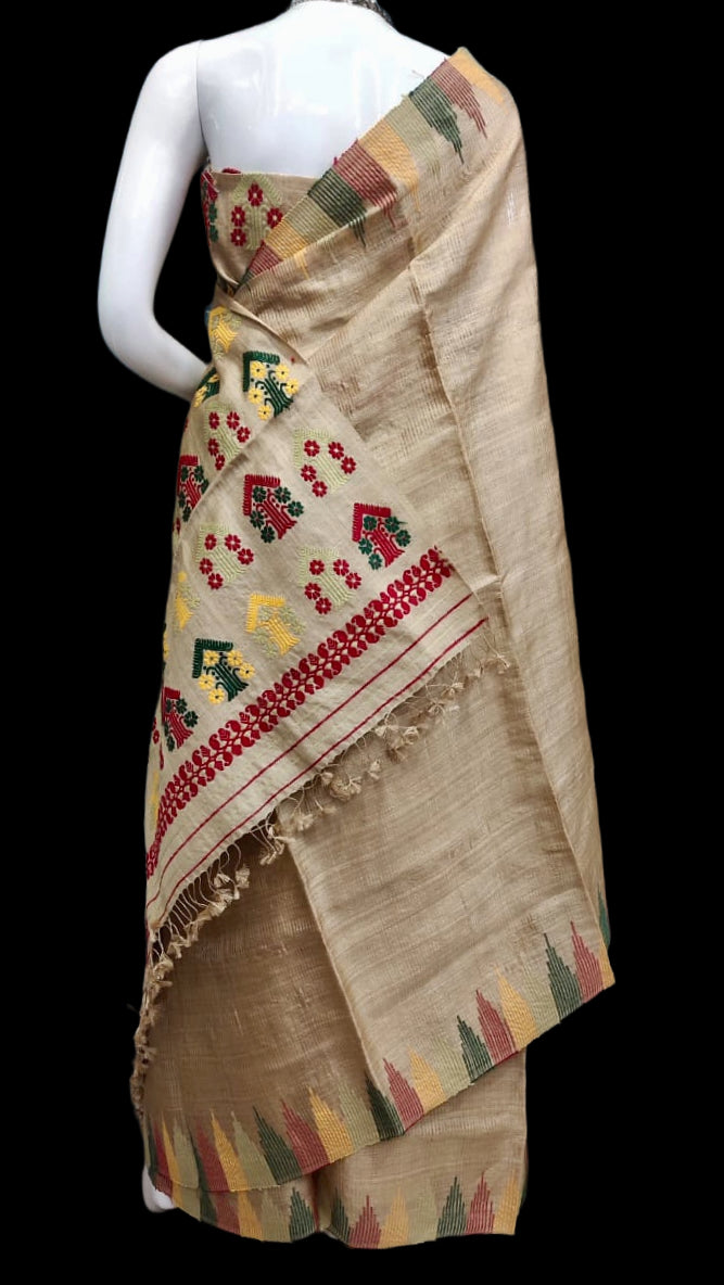 Muga Silk handloom Saree from Assam - Made to Order