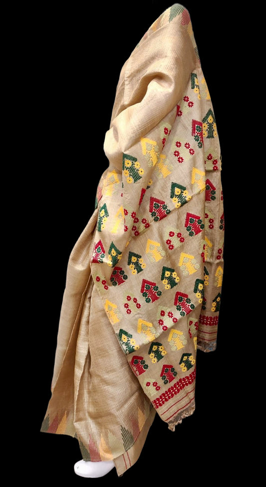 Muga Silk handloom Saree from Assam - Made to Order