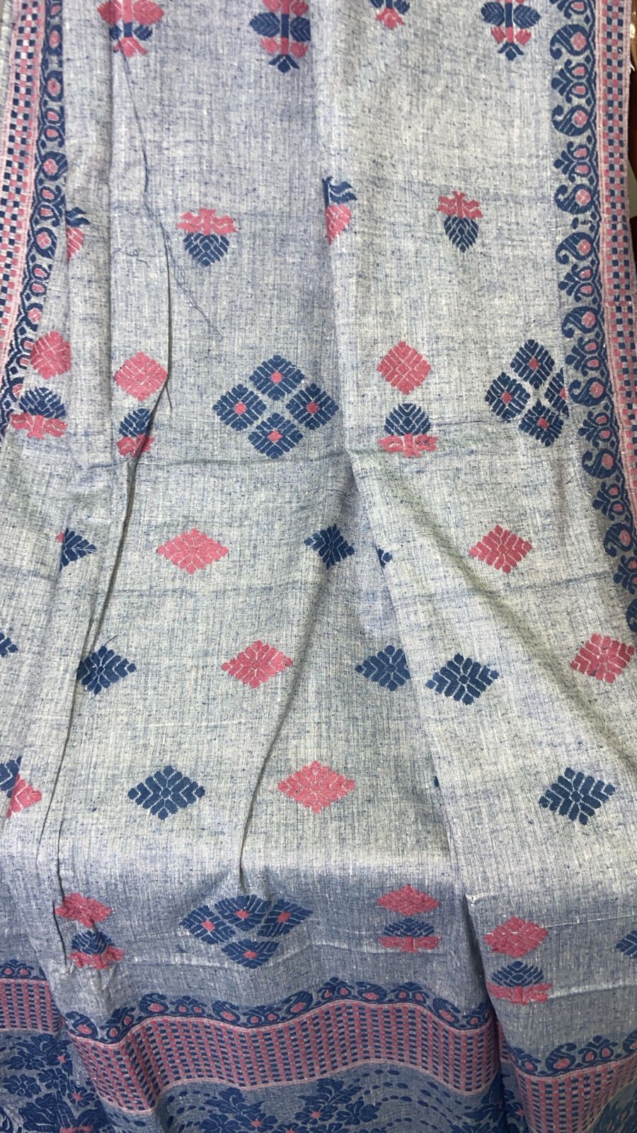 Natural Indigo Dyed Eri Silk Saree / Handloom from Assam
