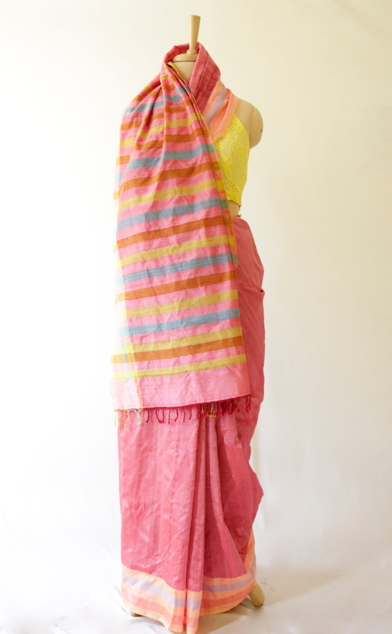 Handloom Cotton Silk Sari from Assam